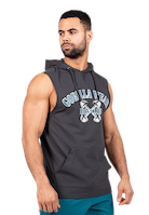 Chico Sleeveless Hooded T-Shirt- Washed Gray