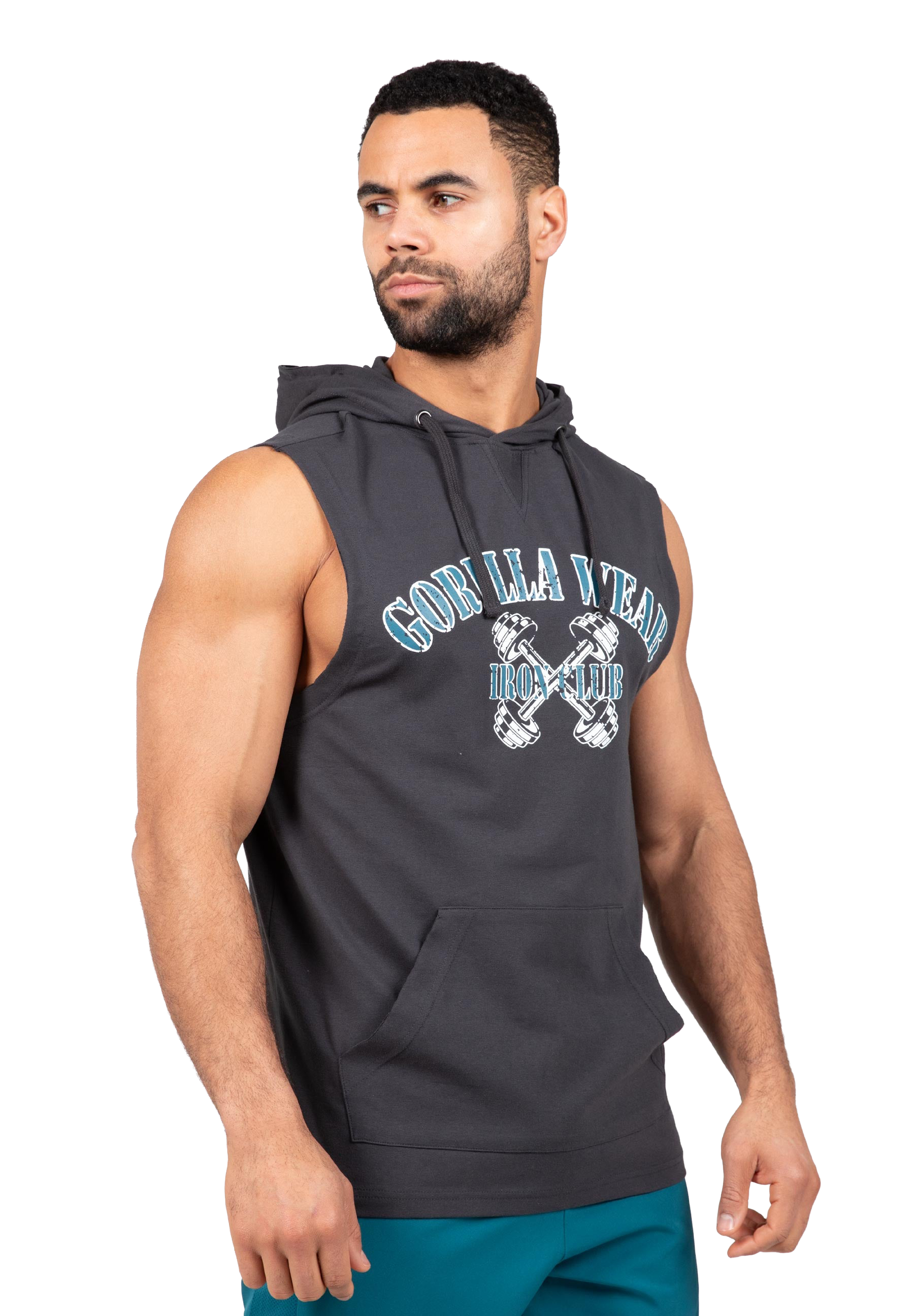 Chico Sleeveless Hooded T-Shirt- Washed Gray