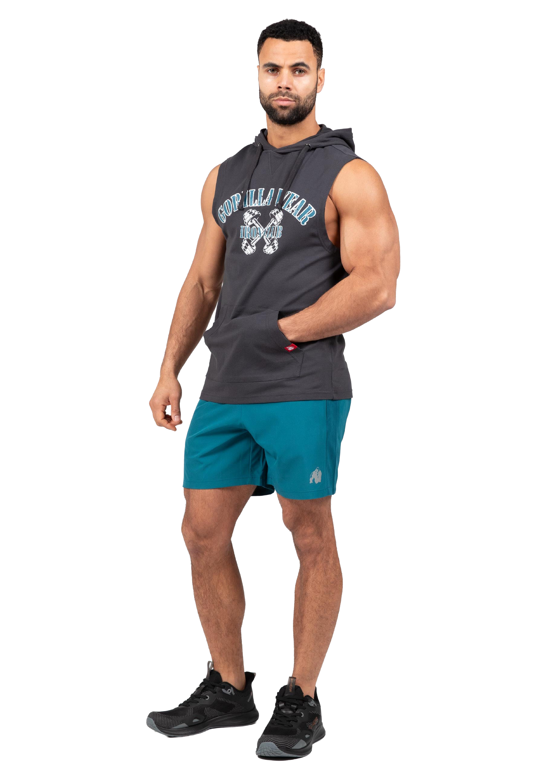 Chico Sleeveless Hooded T-Shirt- Washed Gray