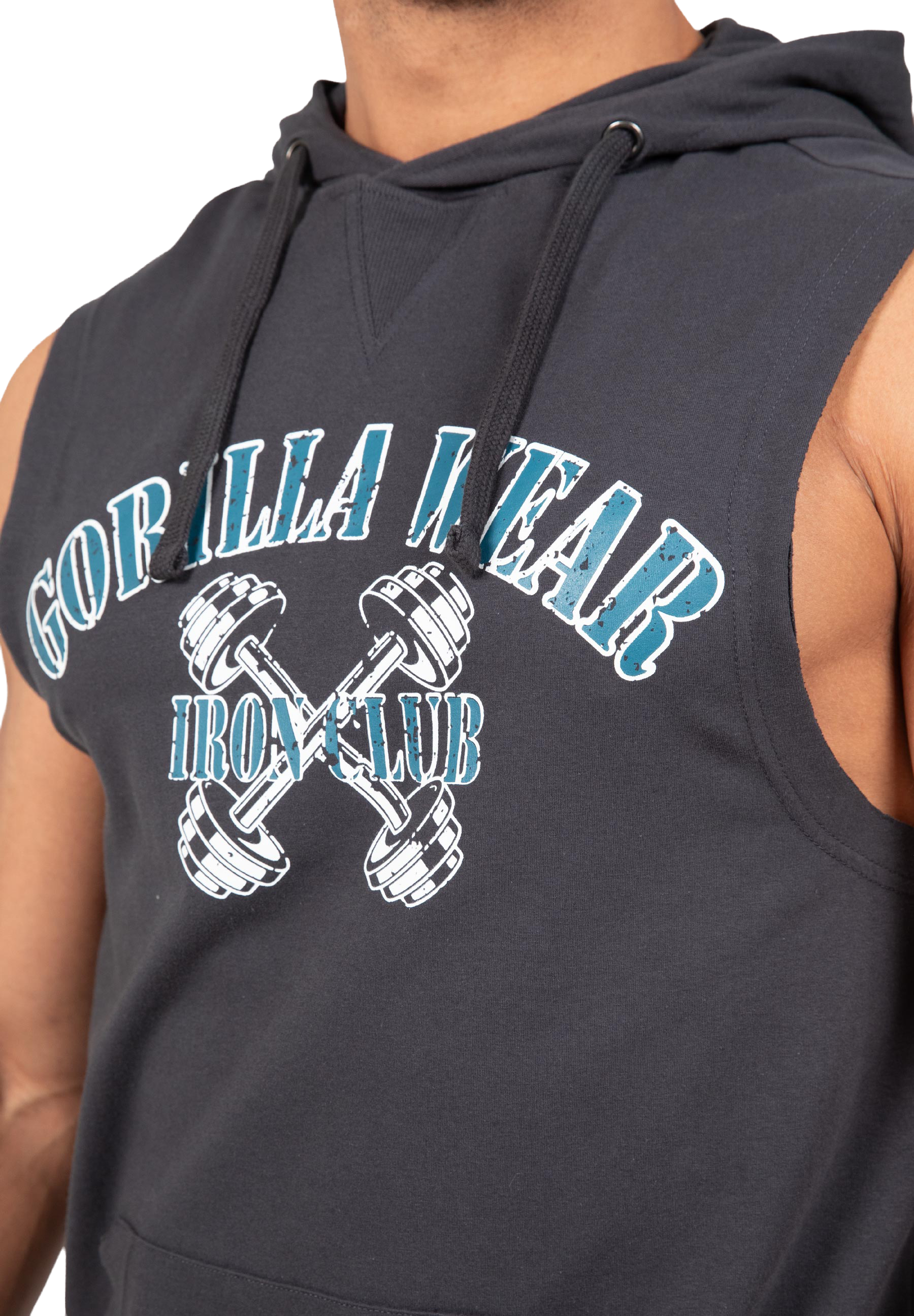 Chico Sleeveless Hooded T-Shirt- Washed Gray