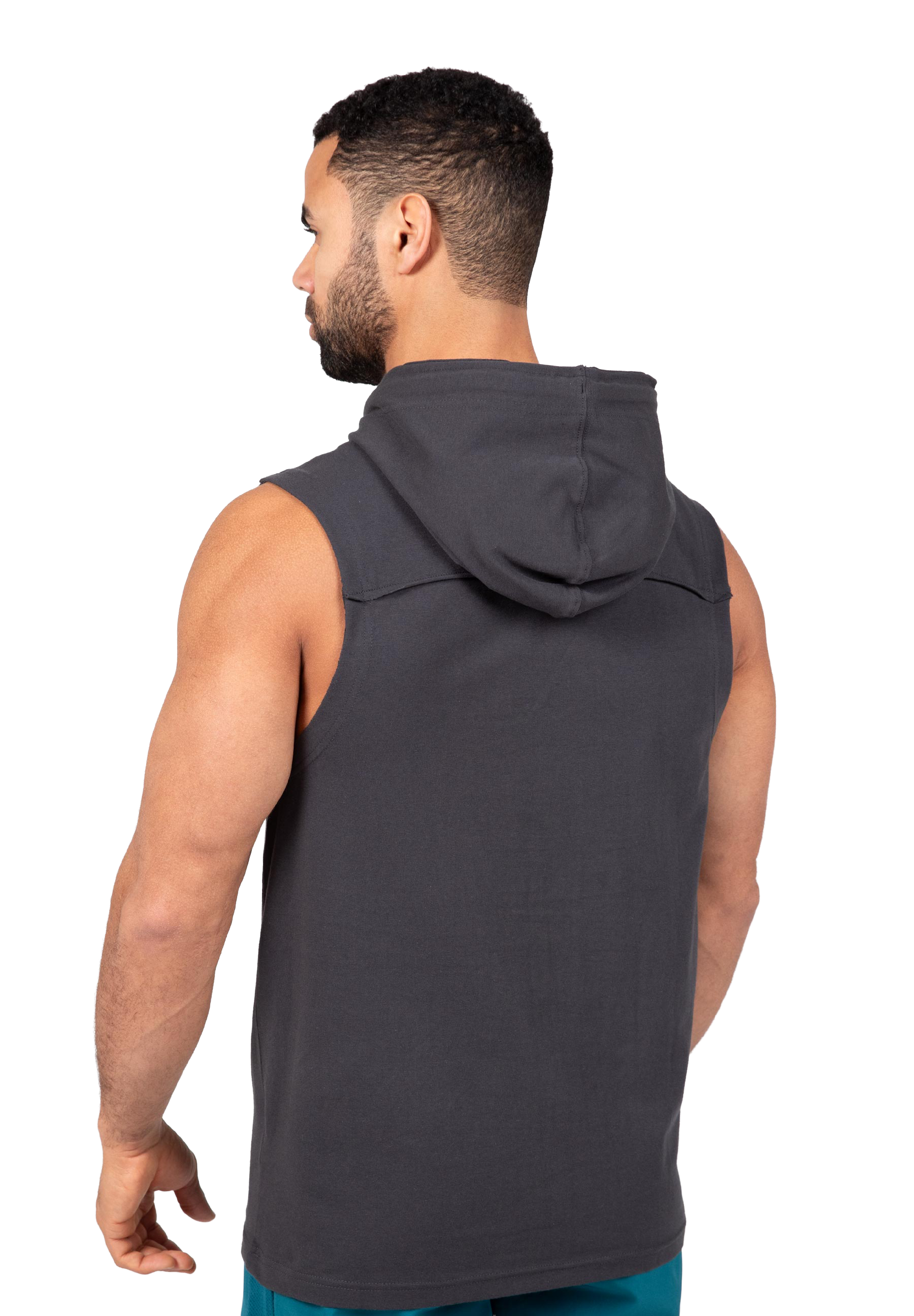 Chico Sleeveless Hooded T-Shirt- Washed Gray
