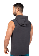 Chico Sleeveless Hooded T-Shirt- Washed Gray