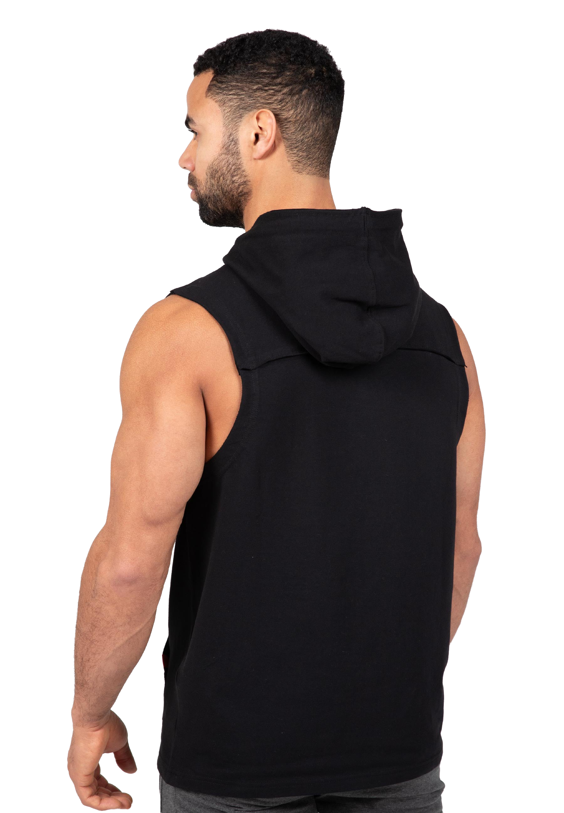 Chico Sleeveless Hooded T-Shirt - Black