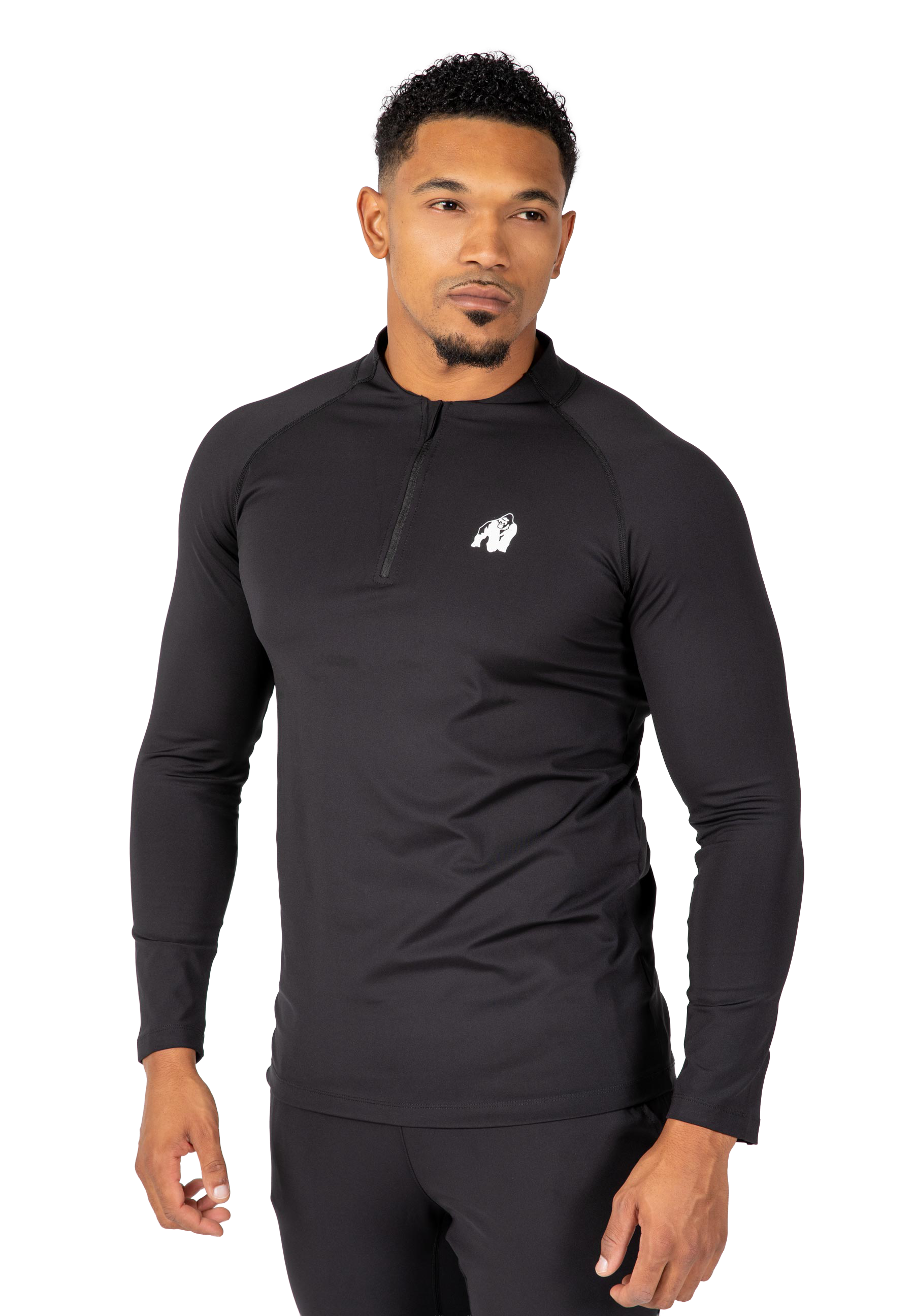 Hamilton Hybrid Long Sleeve - Black - Slim Fit