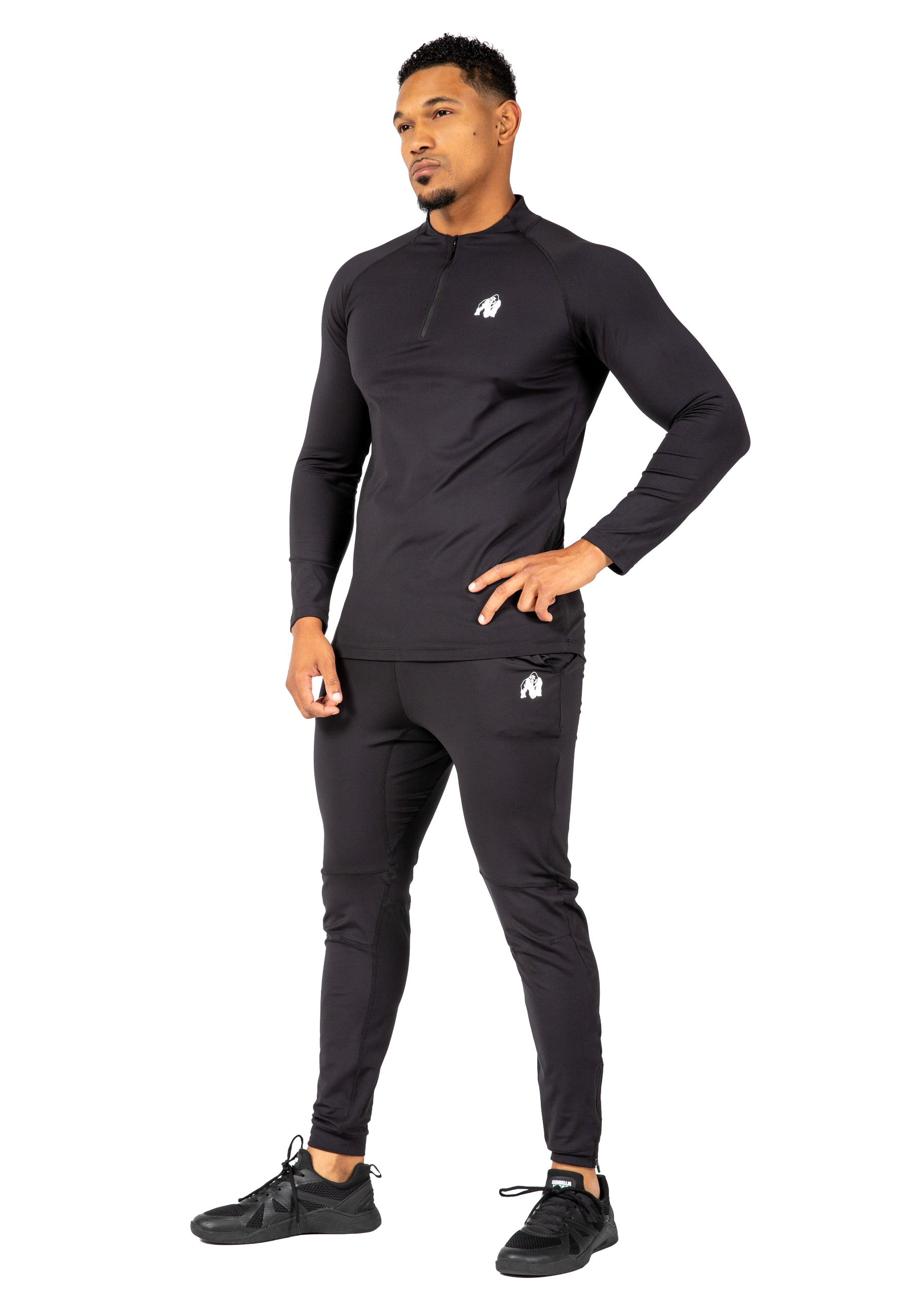 Hamilton Hybrid Long Sleeve - Black - Slim Fit