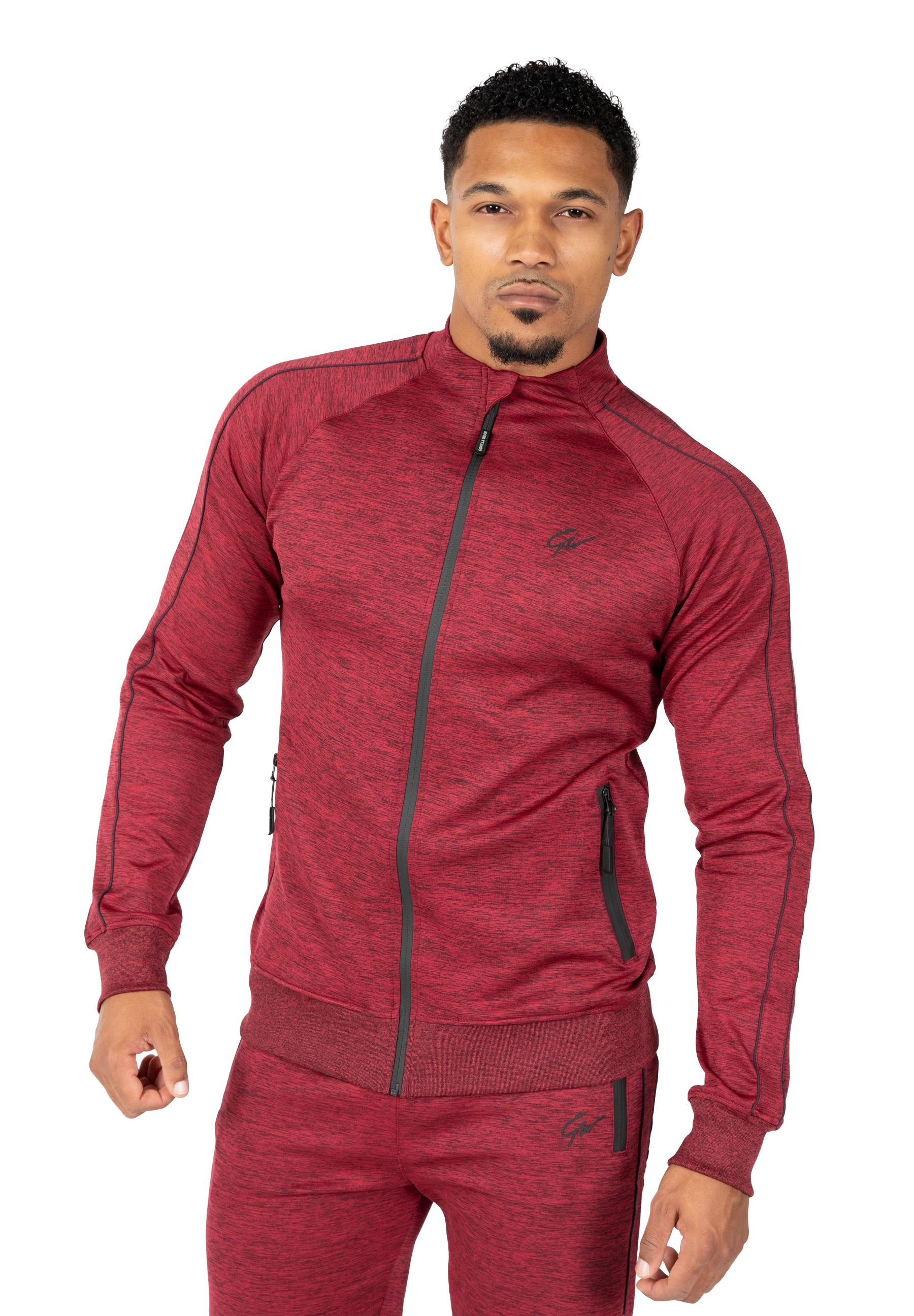 Wenden Track Jacket - Burgundy Red