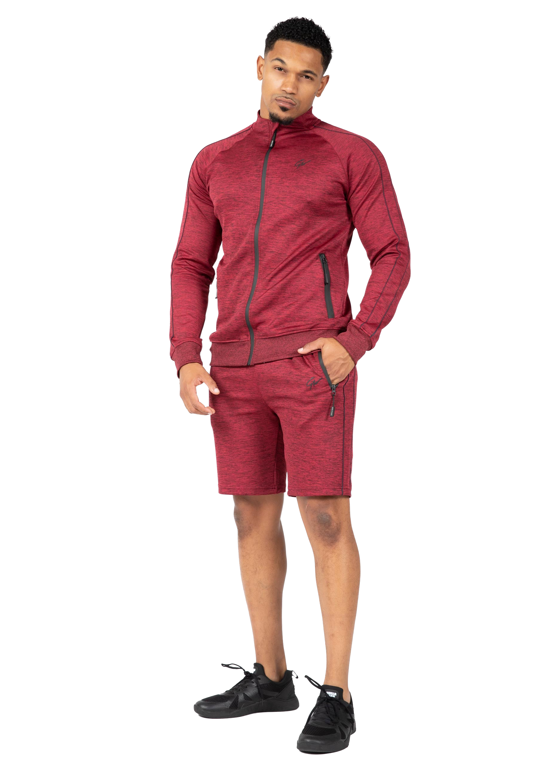 Wenden Track Jacket - Burgundy Red