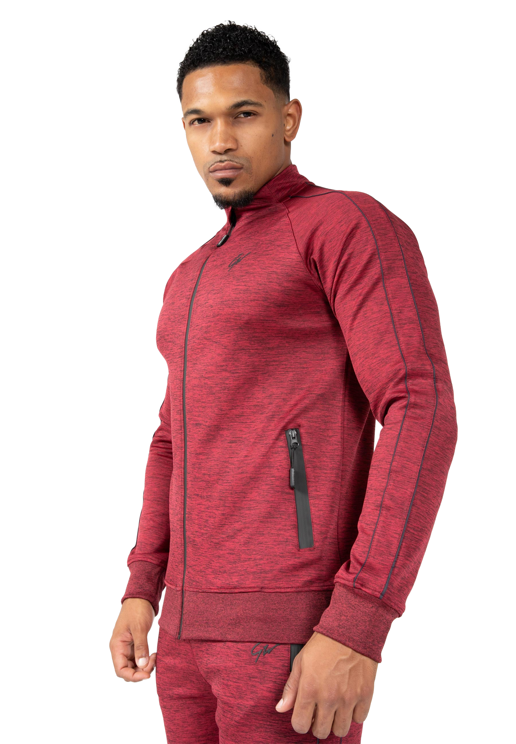 Wenden Track Jacket - Burgundy Red