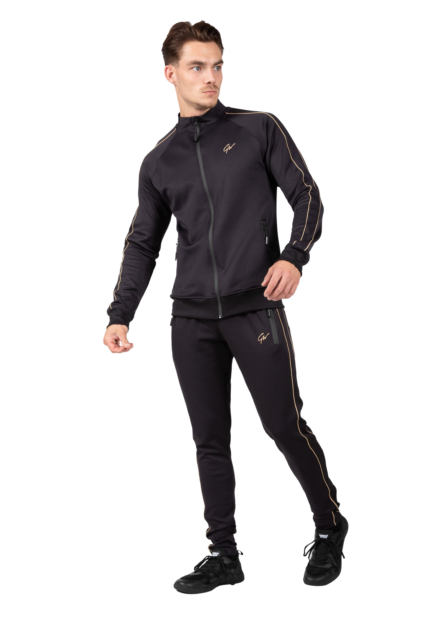 Wenden Track Jacket - Black/Gold