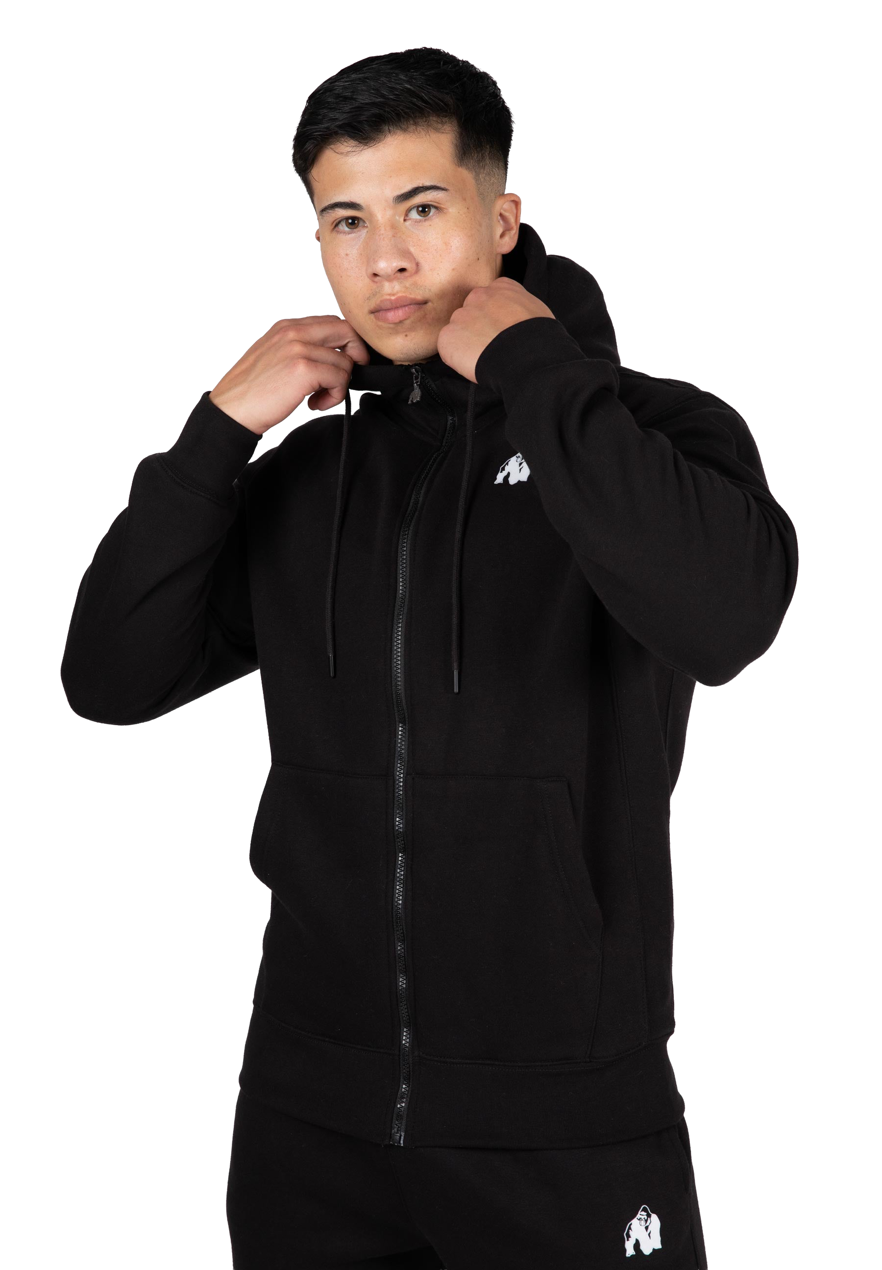 Kennewick Zipped Hoodie - Black