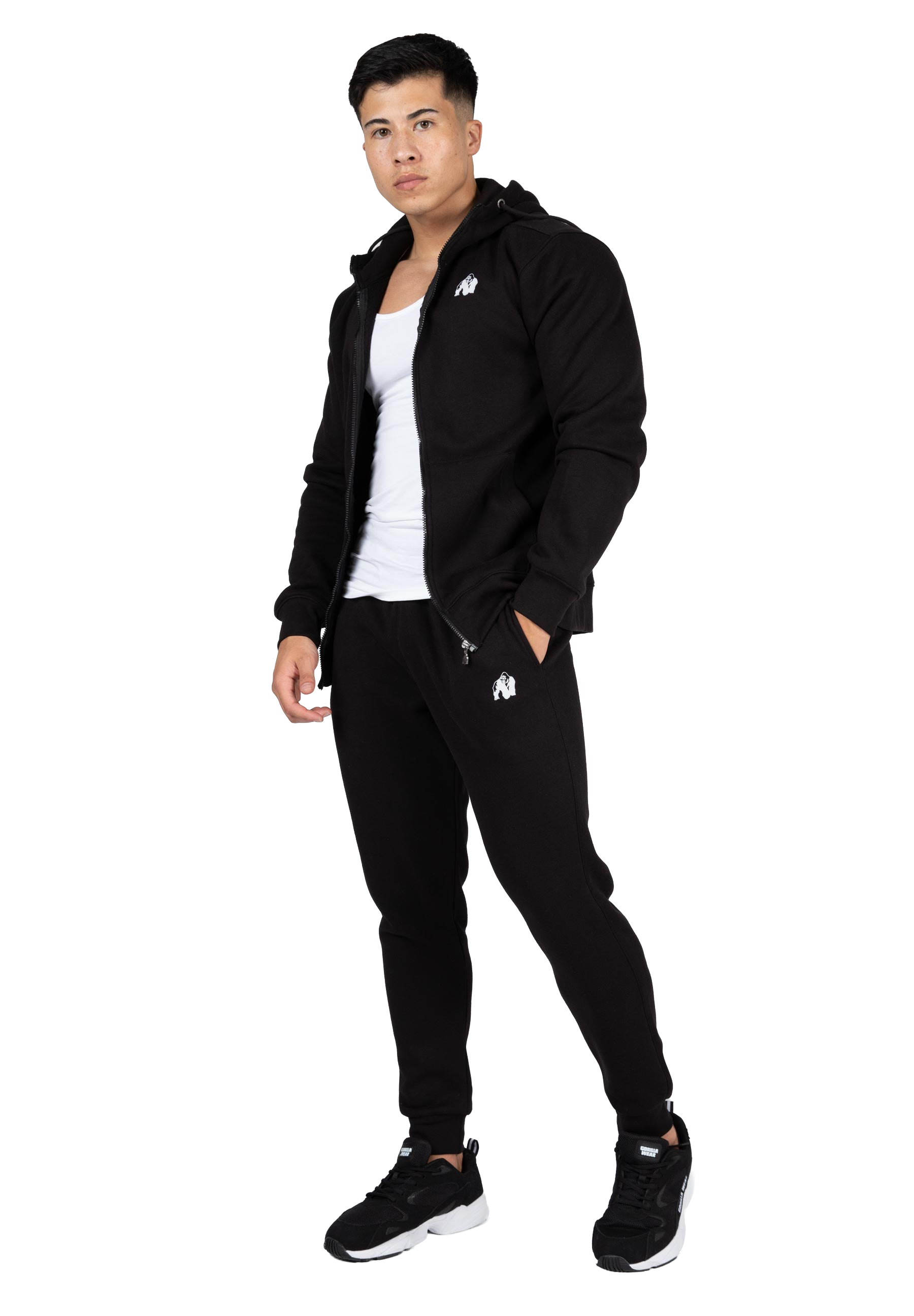 Kennewick Zipped Hoodie - Black