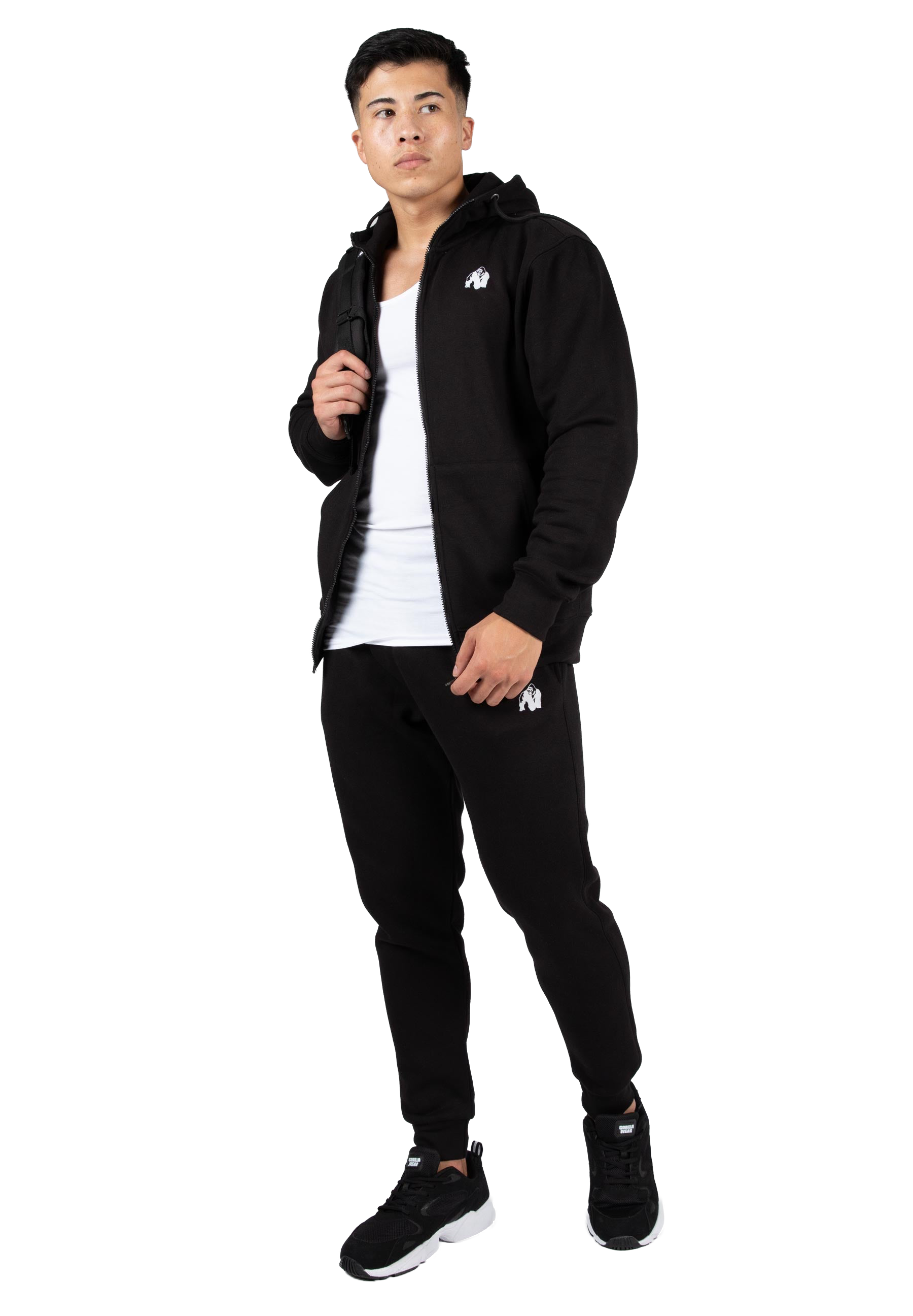 Kennewick Zipped Hoodie - Black