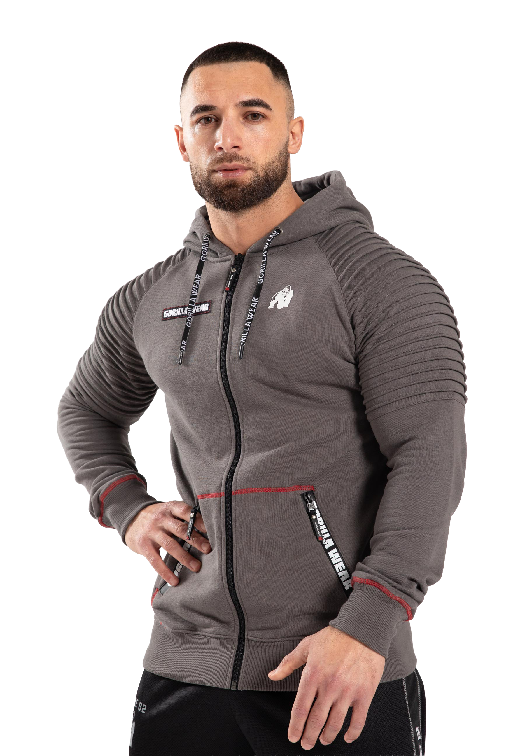 Georgia Zipped Hoodie - Gray