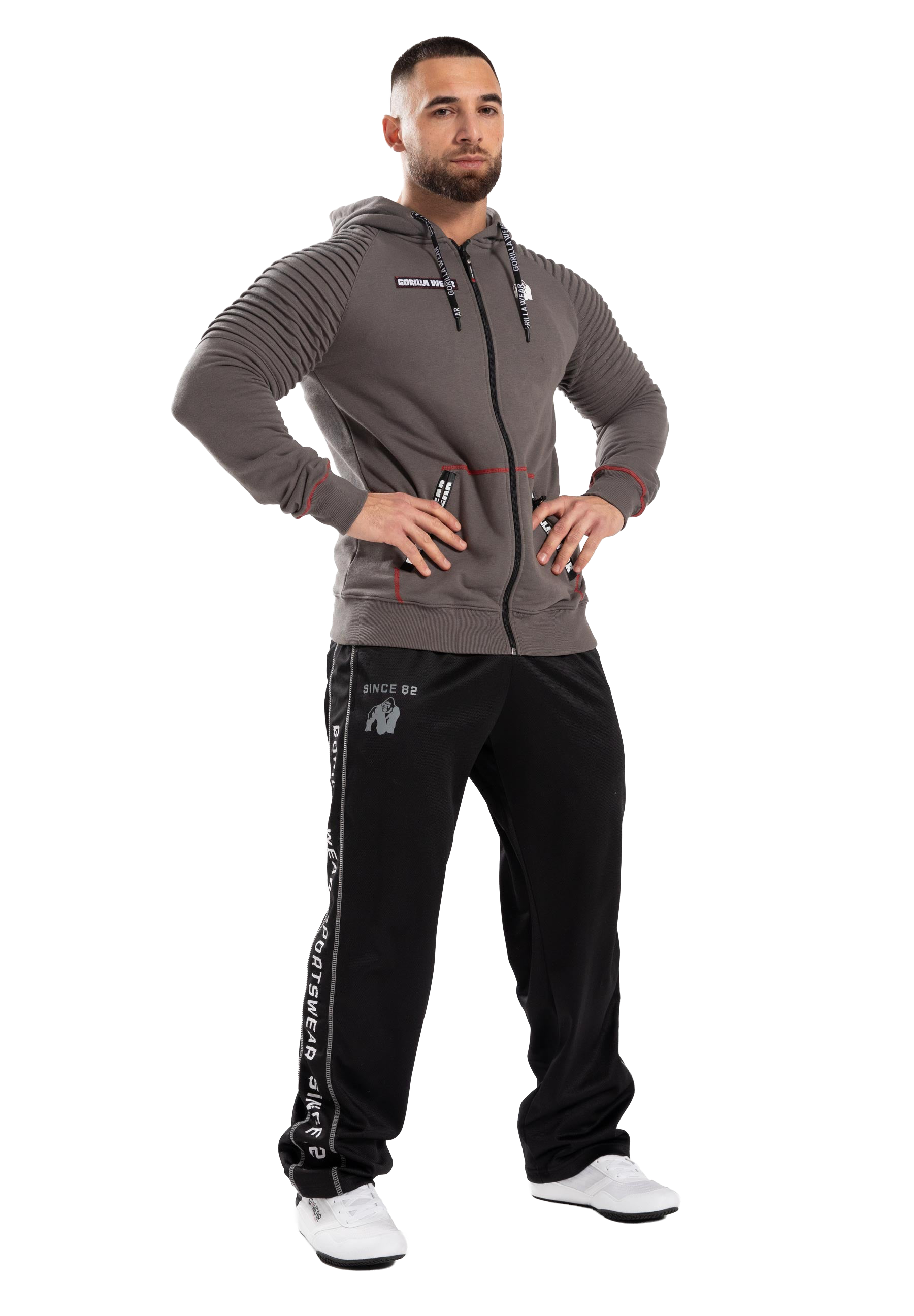 Georgia Zipped Hoodie - Gray