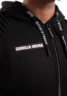 Georgia Zipped Hoodie - Black