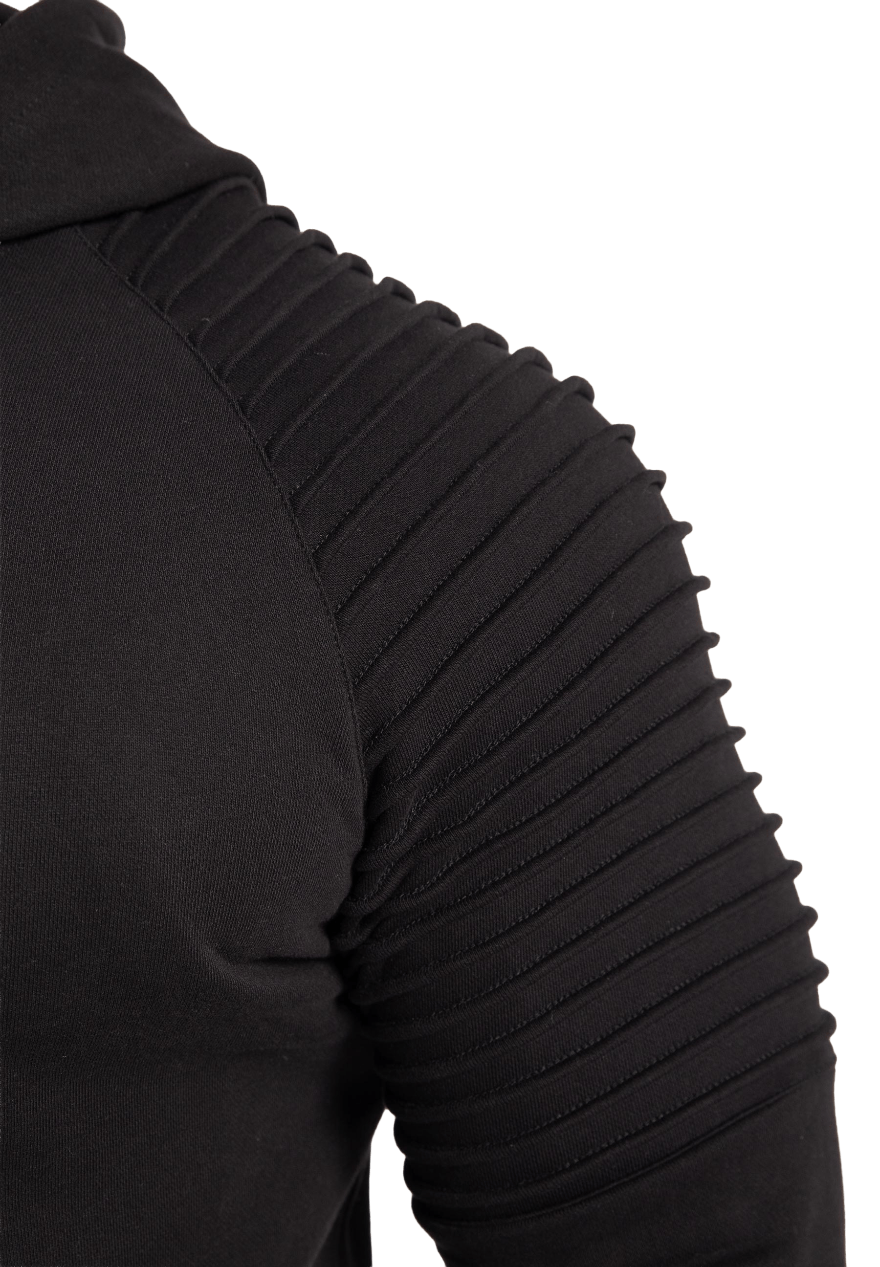 Georgia Zipped Hoodie - Black