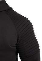 Georgia Zipped Hoodie - Black