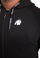 Georgia Zipped Hoodie - Black