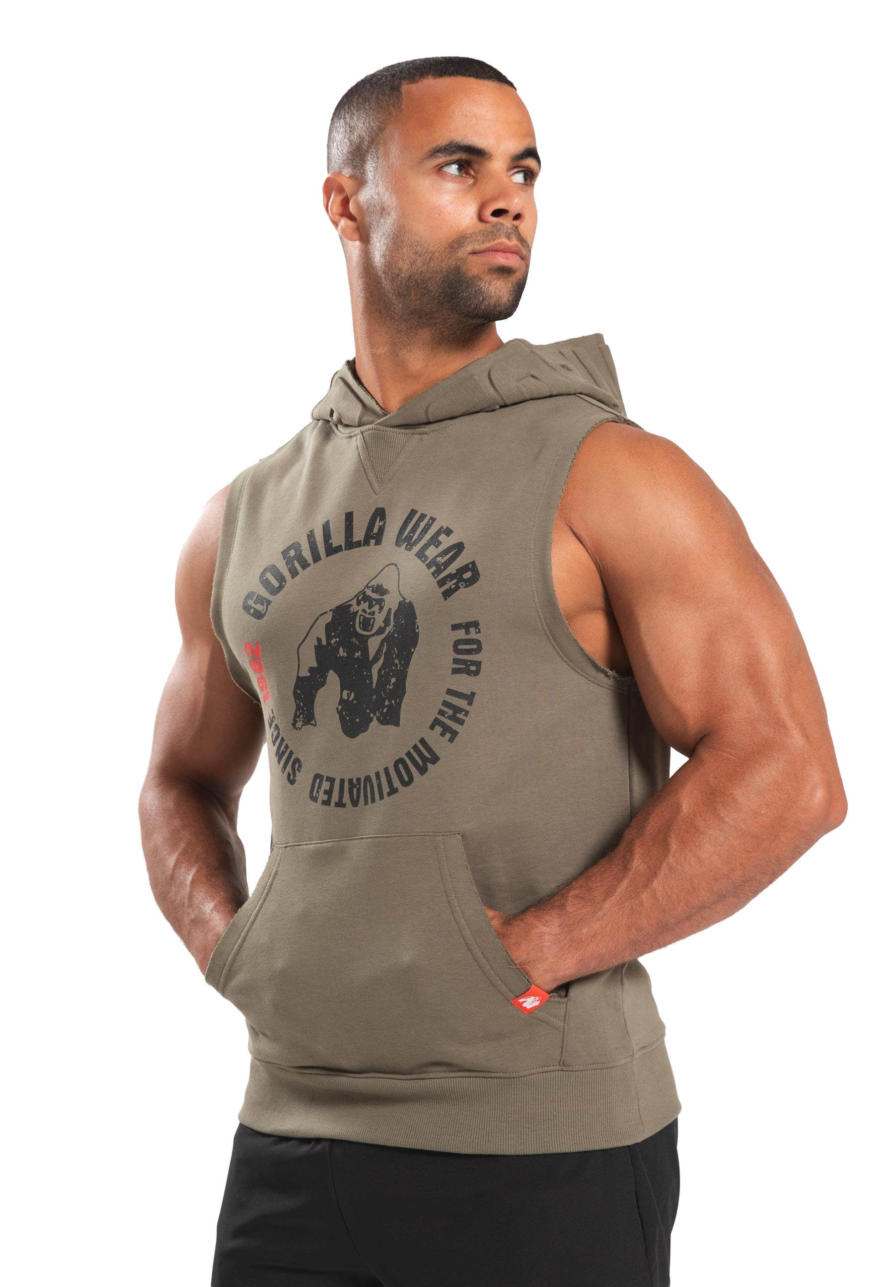 Marshall Sleeveless Hoodie - Army Green