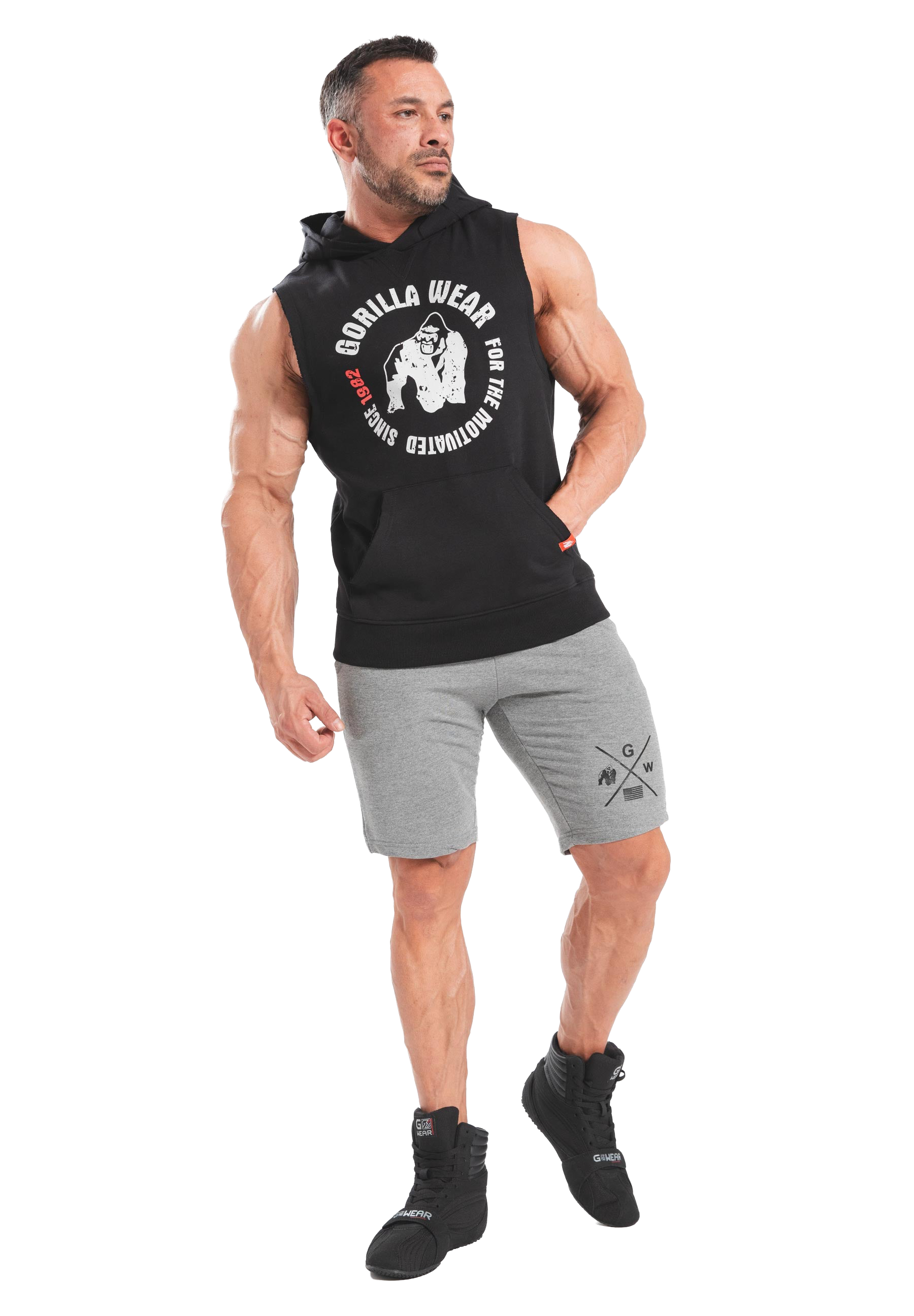 Marshall Sleeveless Hoodie - Black