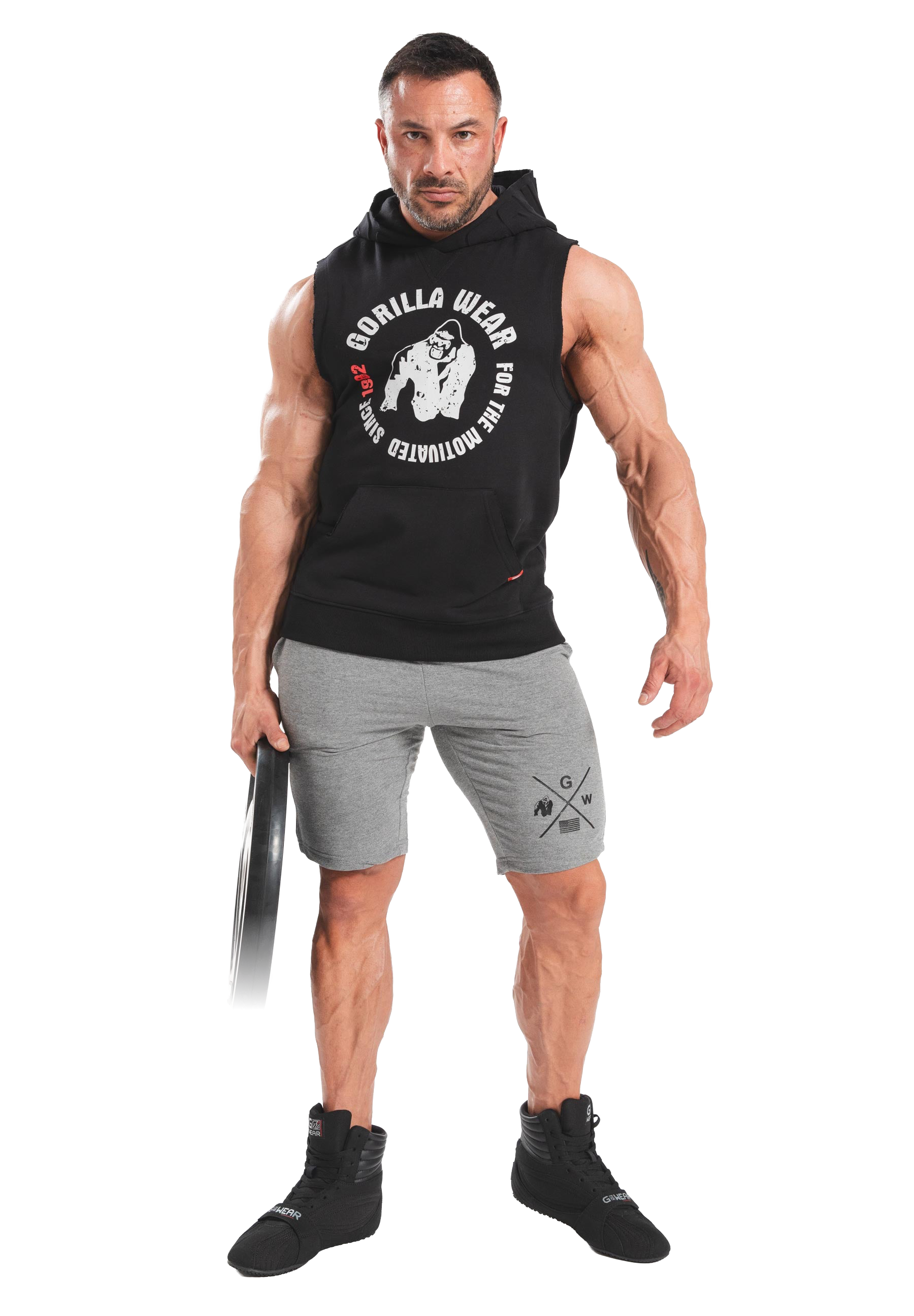 Marshall Sleeveless Hoodie - Black