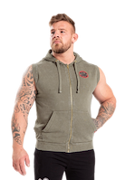 Silverdale Sleeveless Hoodie- Army Green