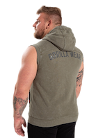 Silverdale Sleeveless Hoodie- Army Green