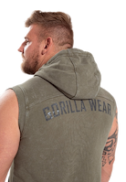 Silverdale Sleeveless Hoodie- Army Green