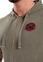Silverdale Sleeveless Hoodie- Army Green
