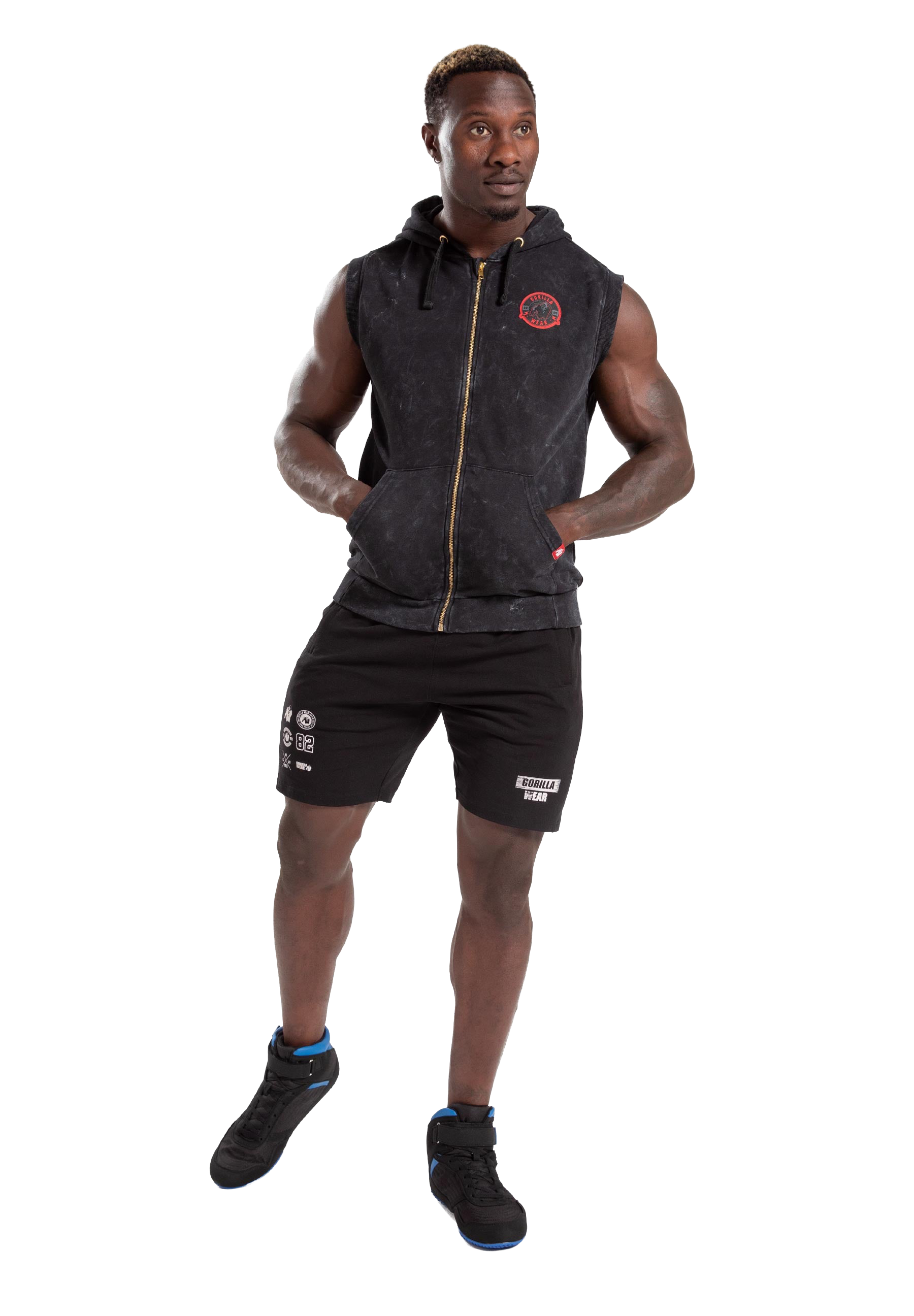 Silverdale Sleeveless Hoodie- Black