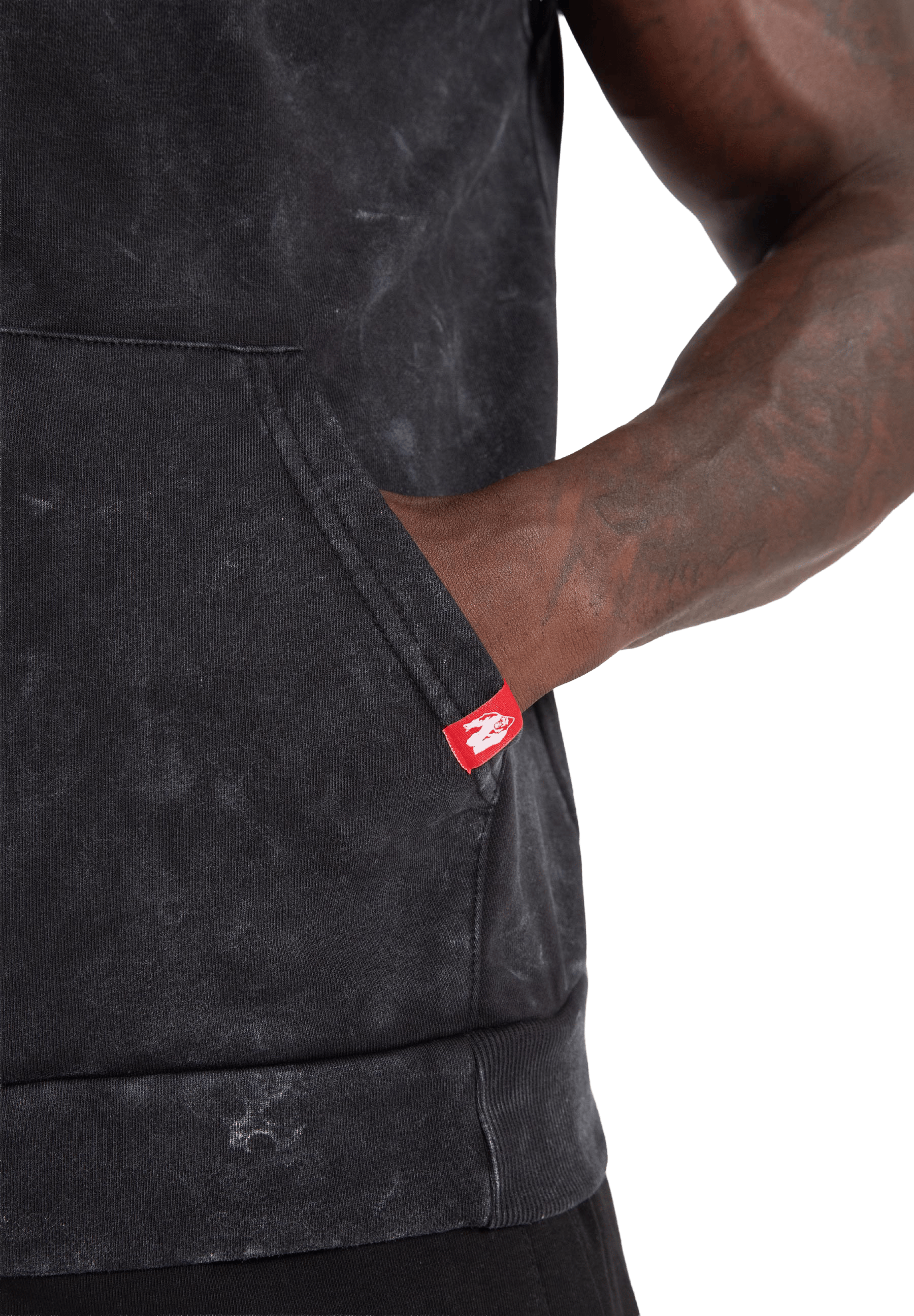 Silverdale Sleeveless Hoodie- Black