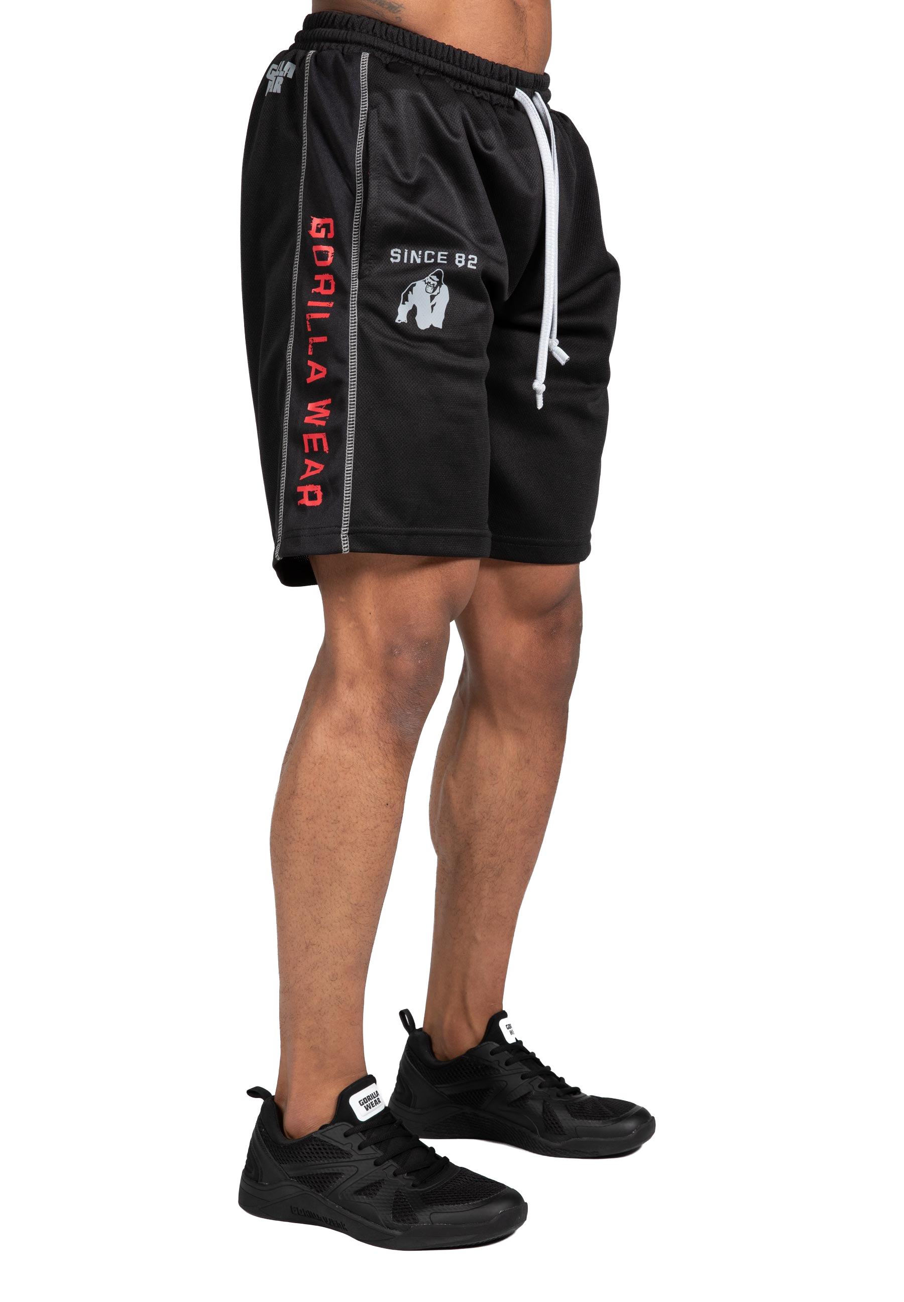 Functional Mesh Shorts - Black/Red