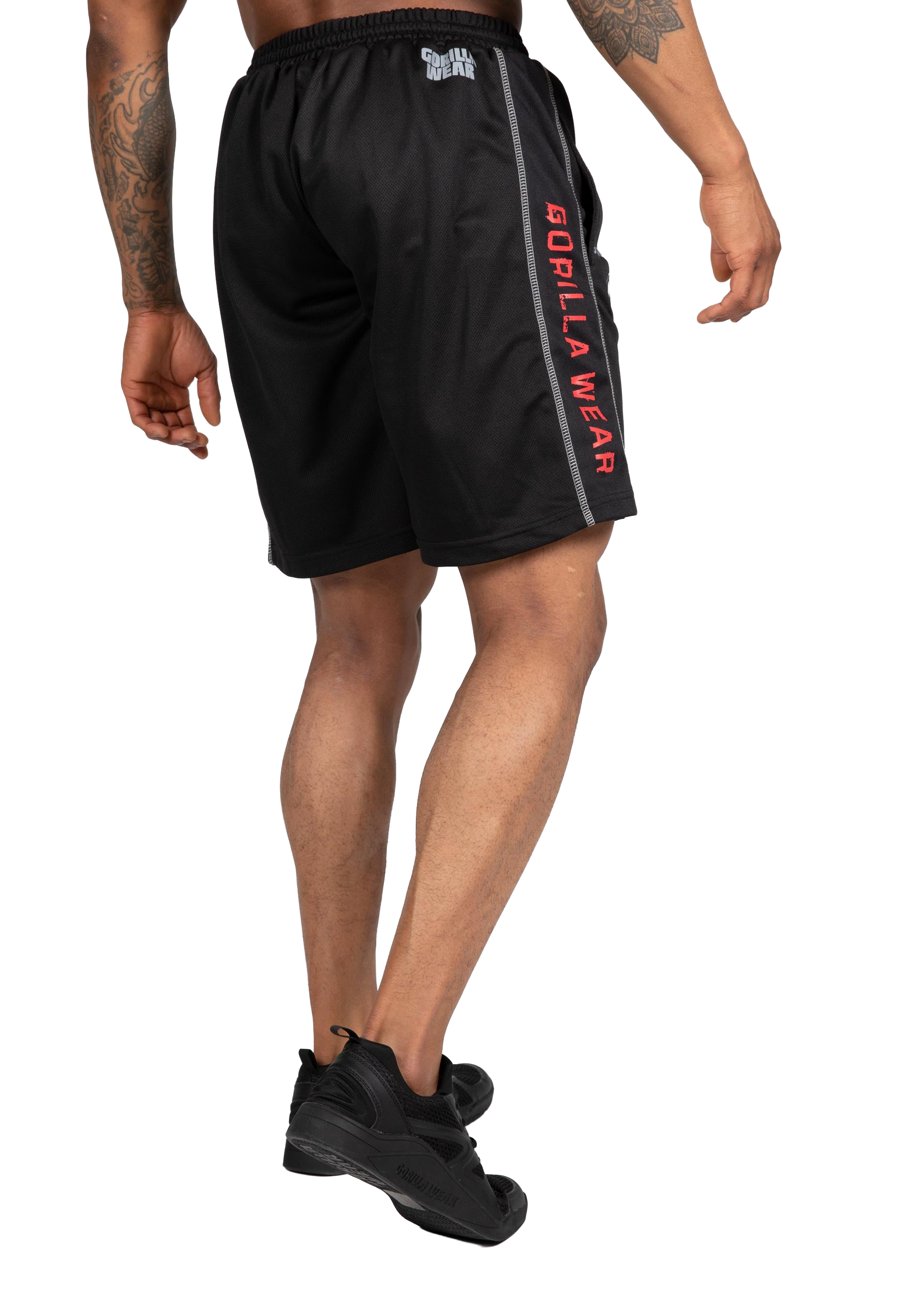 Functional Mesh Shorts - Black/Red