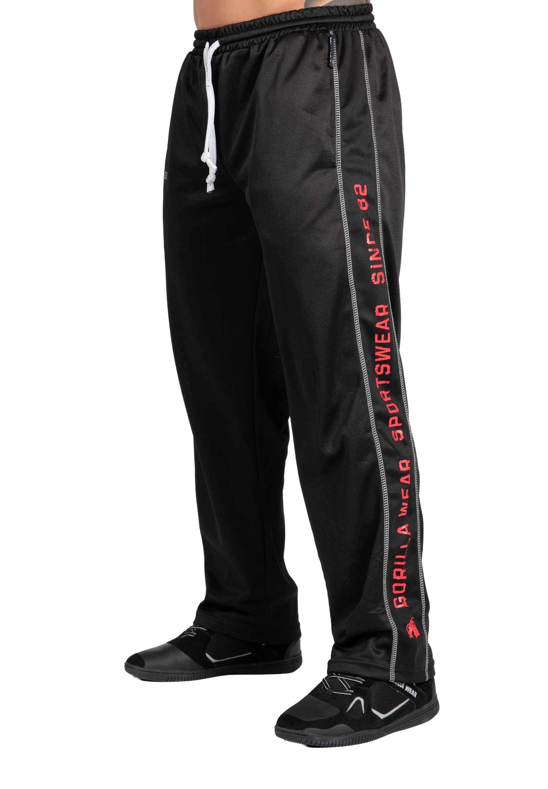 Functional Mesh Pants - Black/Red