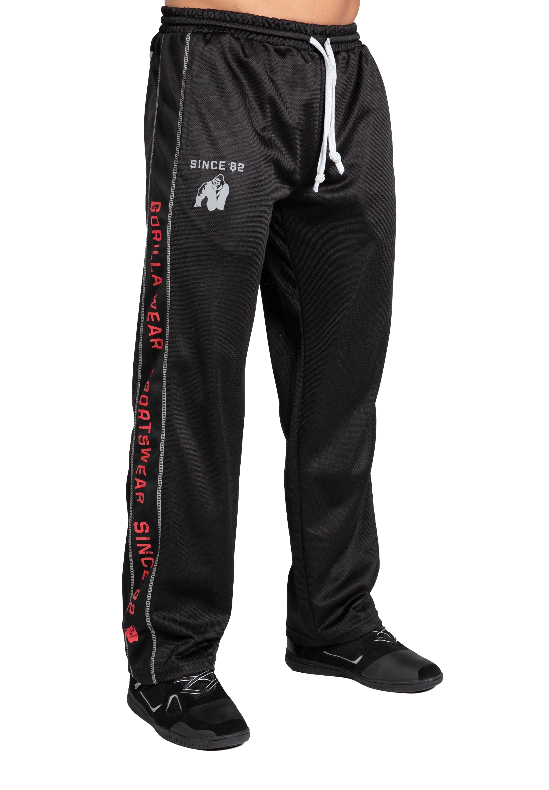 Functional Mesh Pants - Black/Red