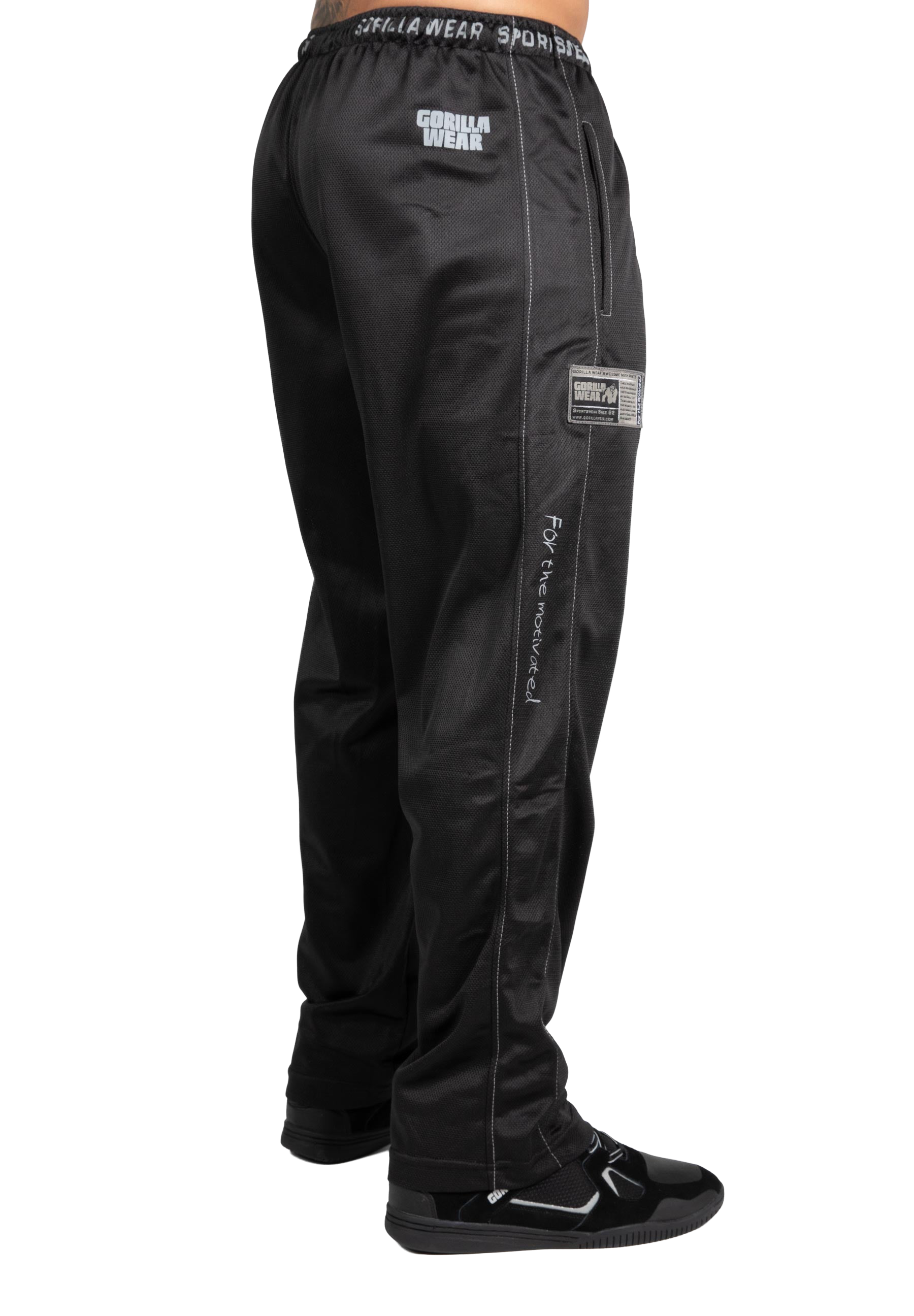 Logo Mesh Pants - Black