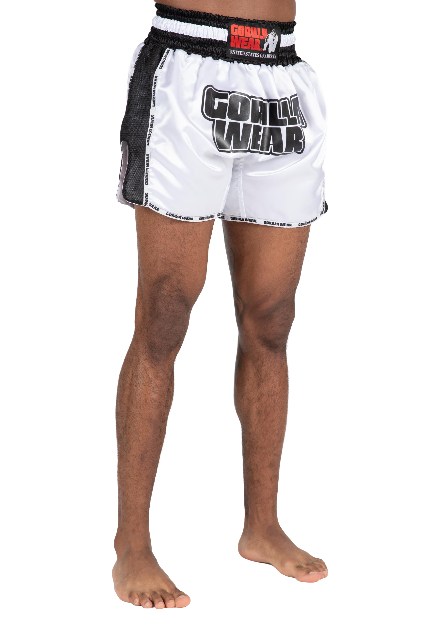 Piru Muay Thai Shorts - White/Black
