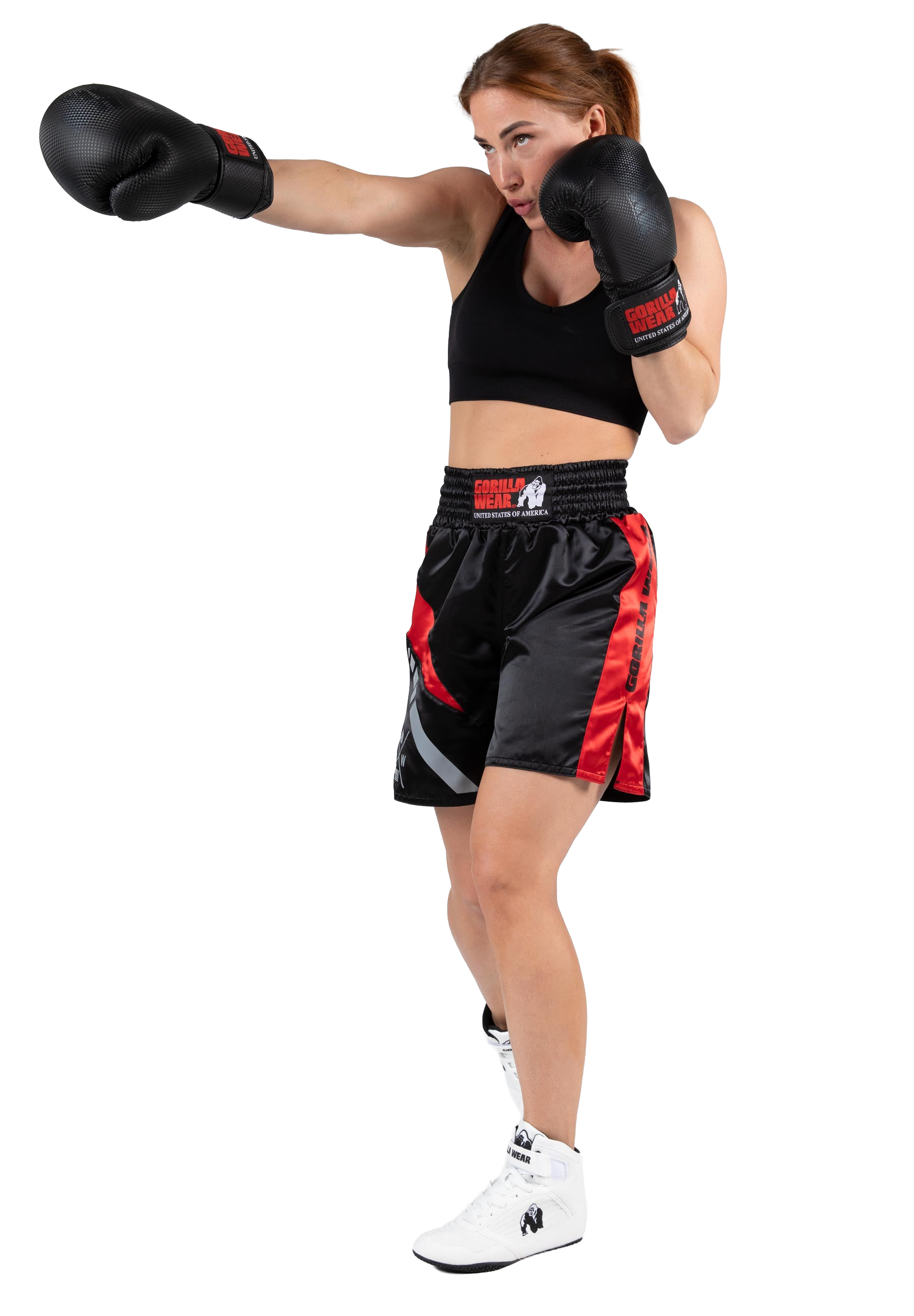 Hornell Boxing Shorts - Black/Red - Unisex