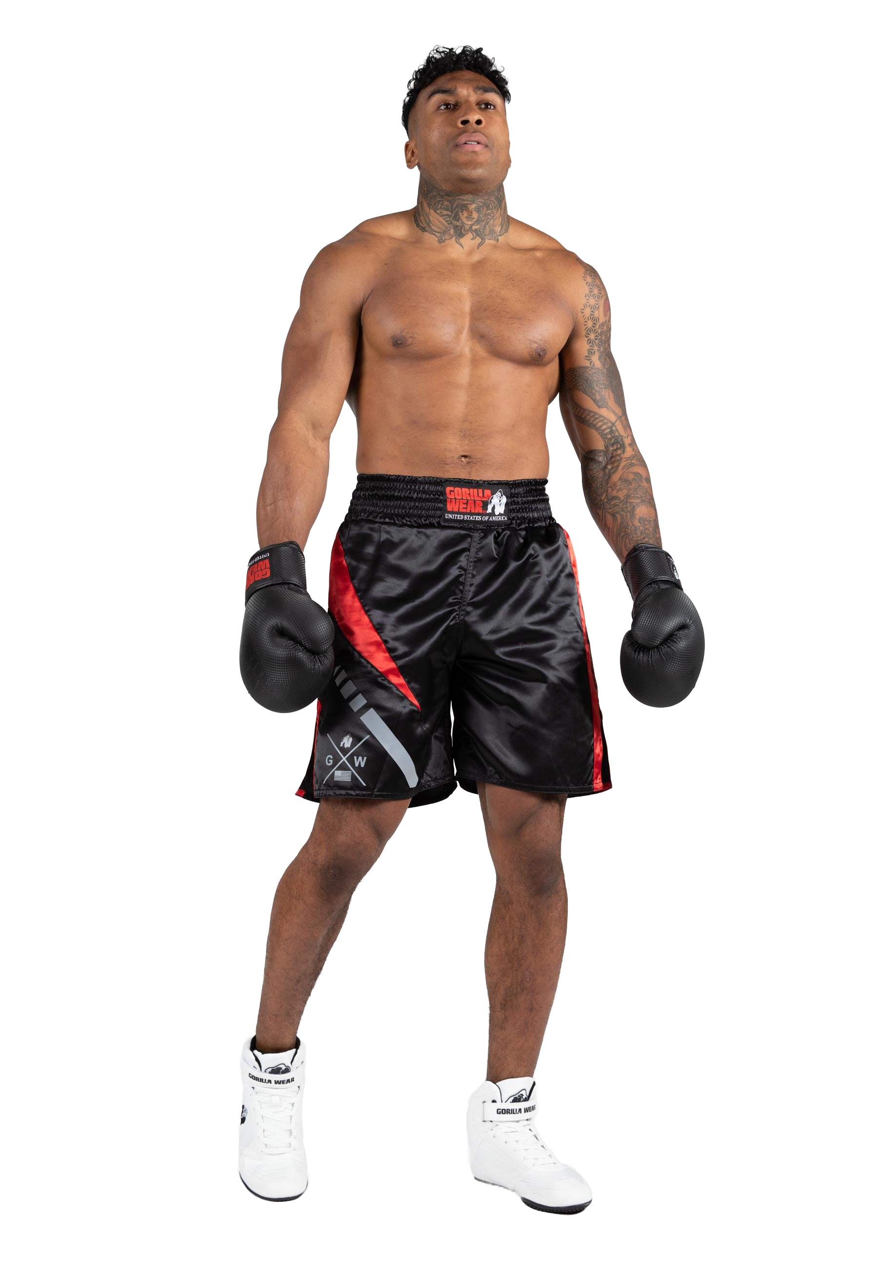 Hornell Boxing Shorts - Black/Red - Unisex