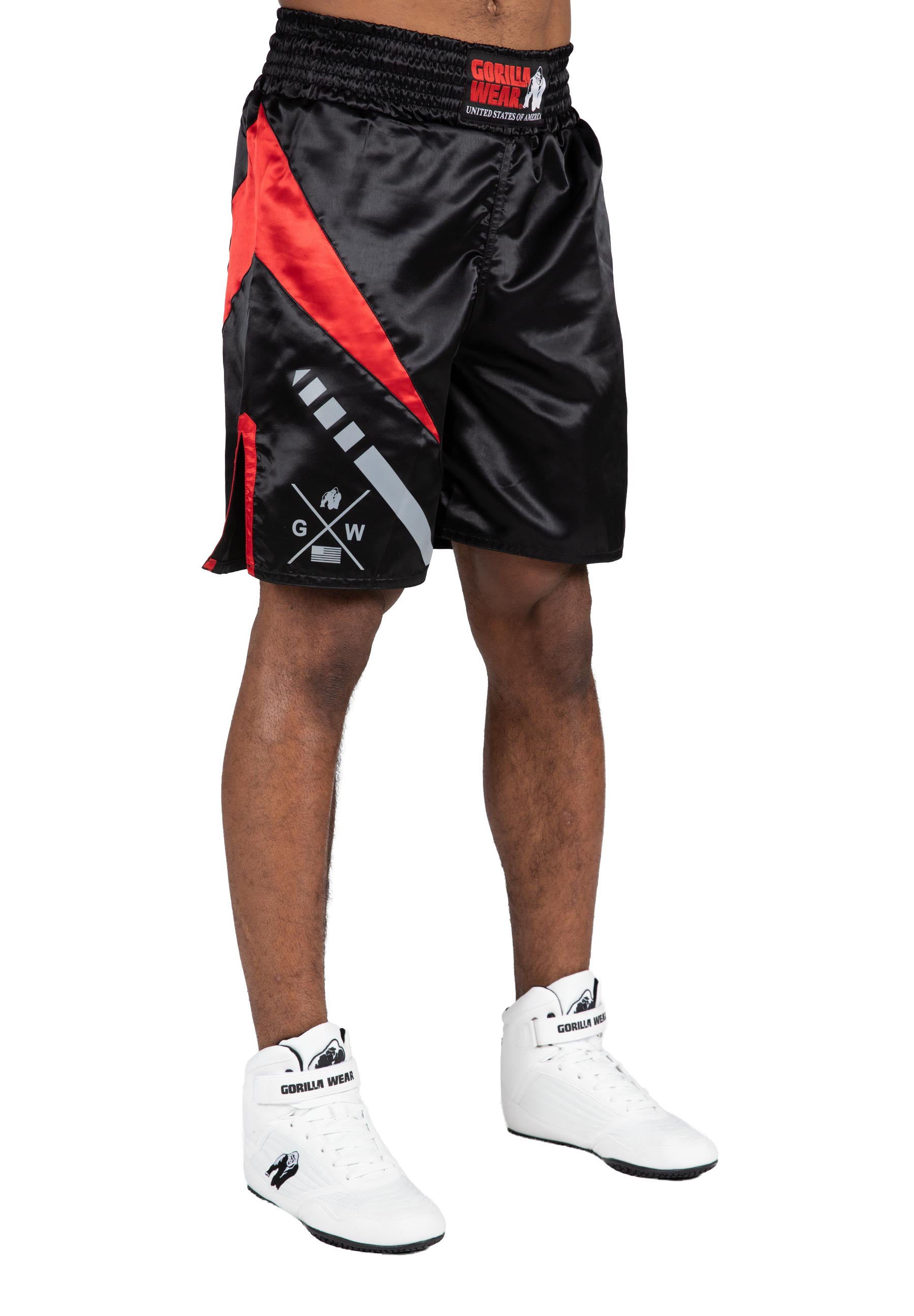 Hornell Boxing Shorts - Black/Red - Unisex