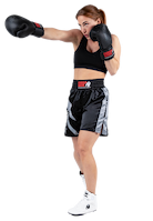 Hornell Boxing Shorts - Black/Red - Unisex