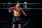 Murdo Muay Thai / Kickboxing Shorts - Black/Gray