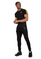 Chester T-shirt - Black/Yellow
