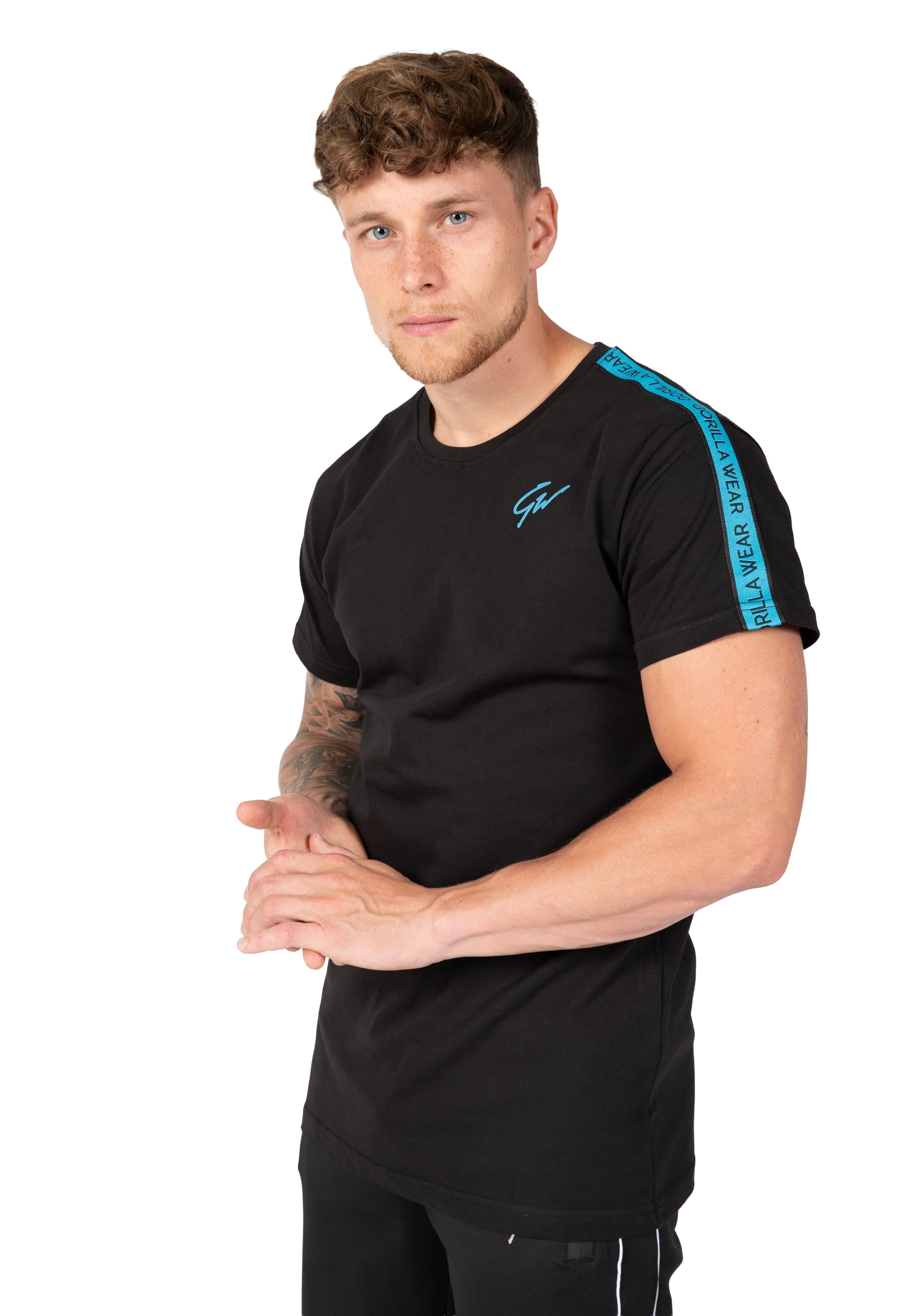 Chester T-shirt - Black/Blue