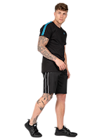 Chester T-shirt - Black/Blue
