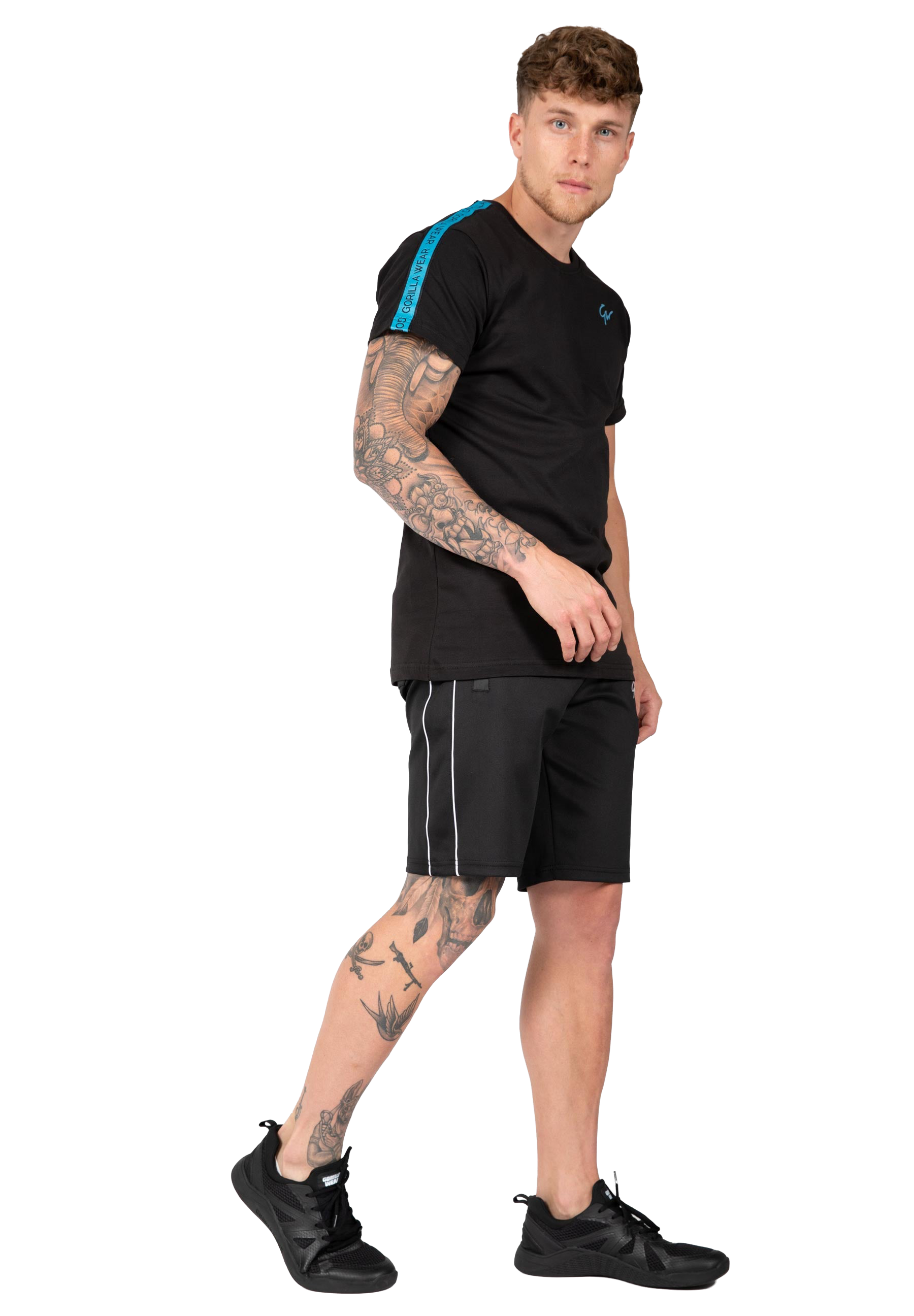 Chester T-shirt - Black/Blue