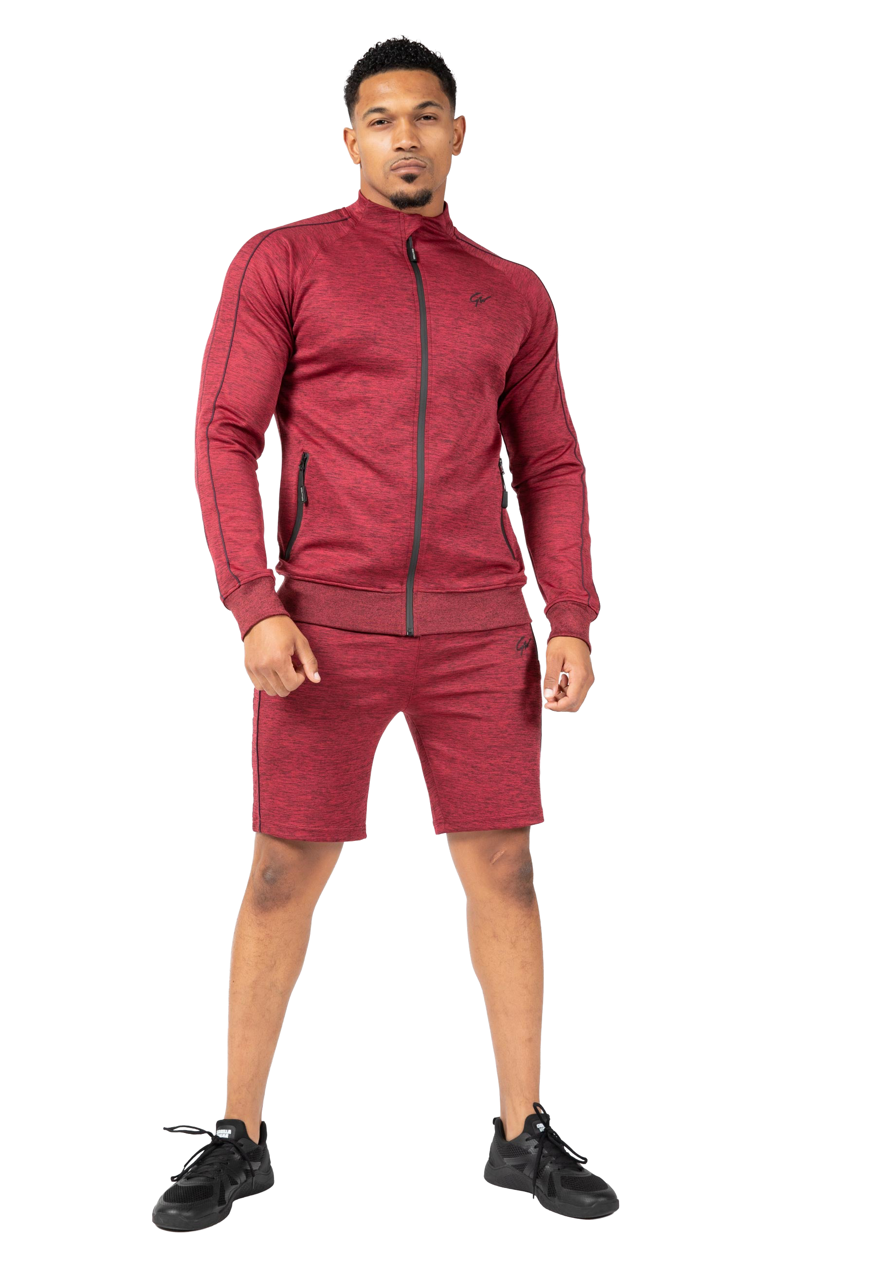 Wenden Track Shorts - Burgundy Red