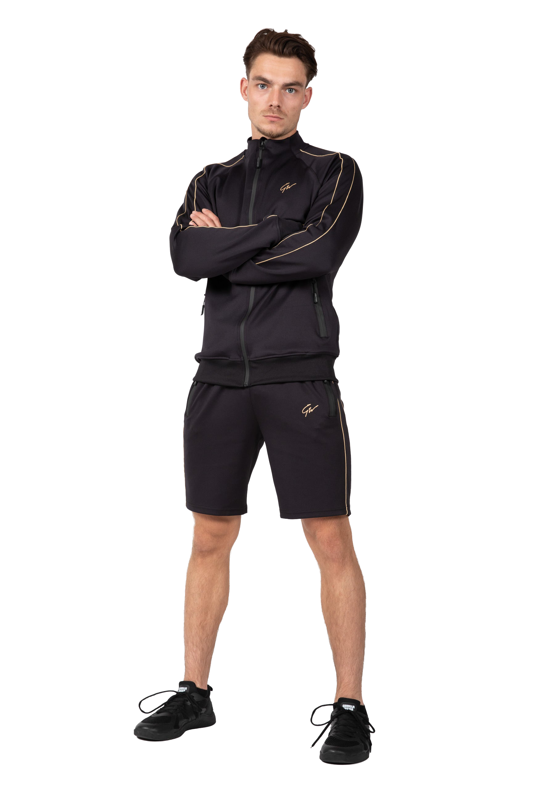 Wenden Track Shorts - Black/Gold