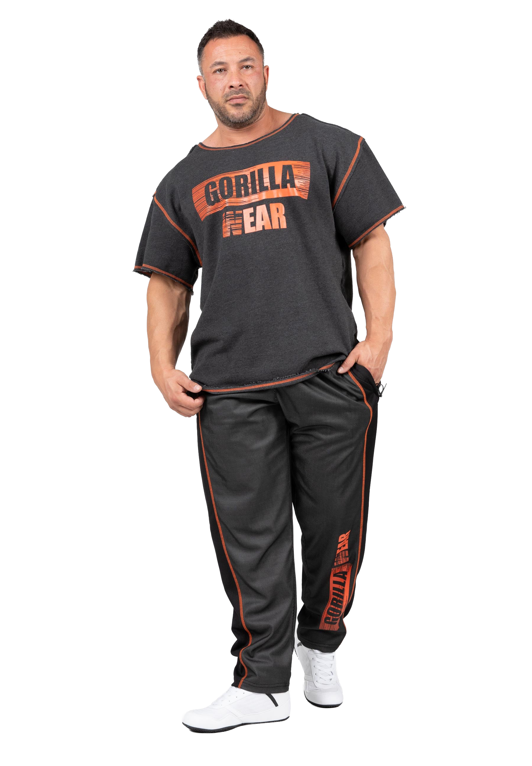 Wallace Mesh Pants - Gray/Orange