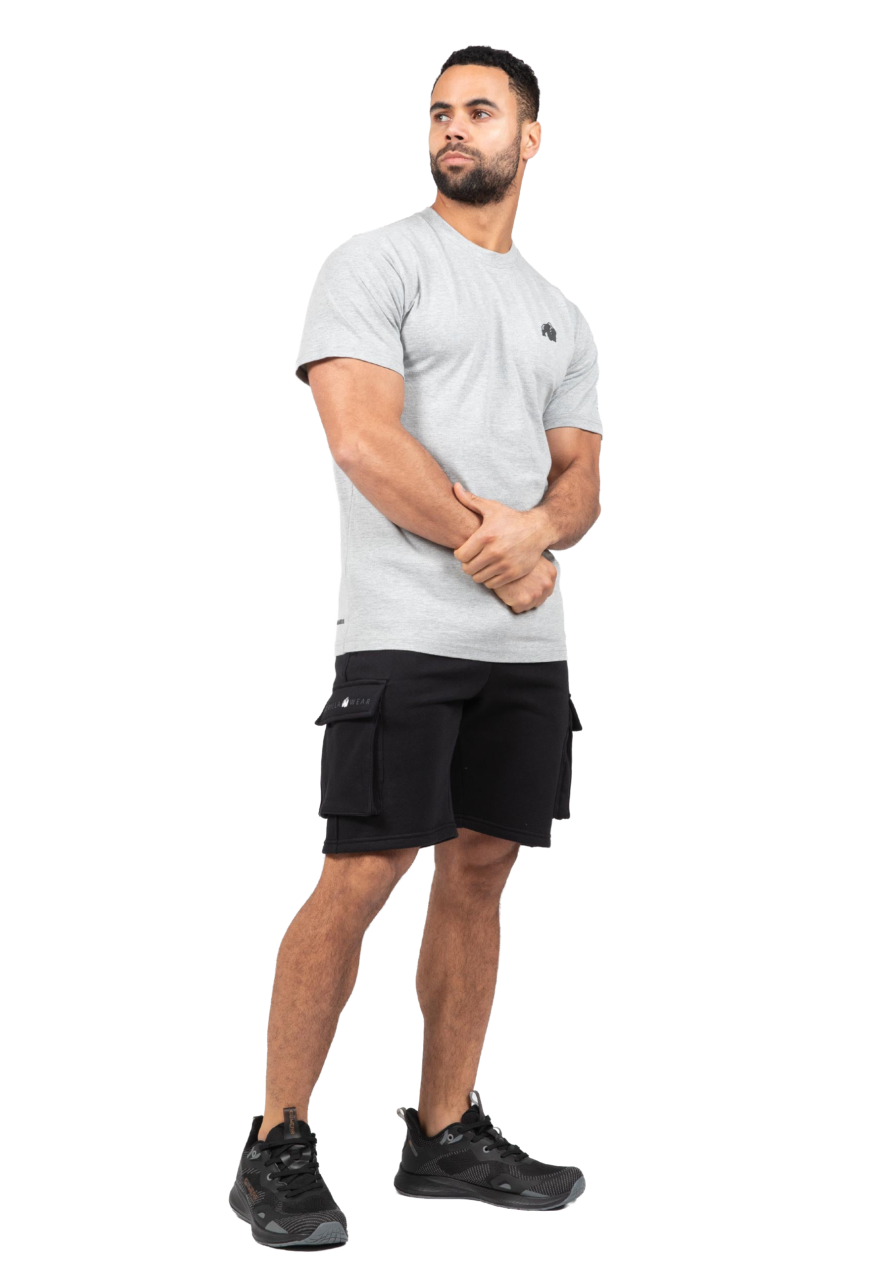 Hudson Cargo Sweat Shorts-Black